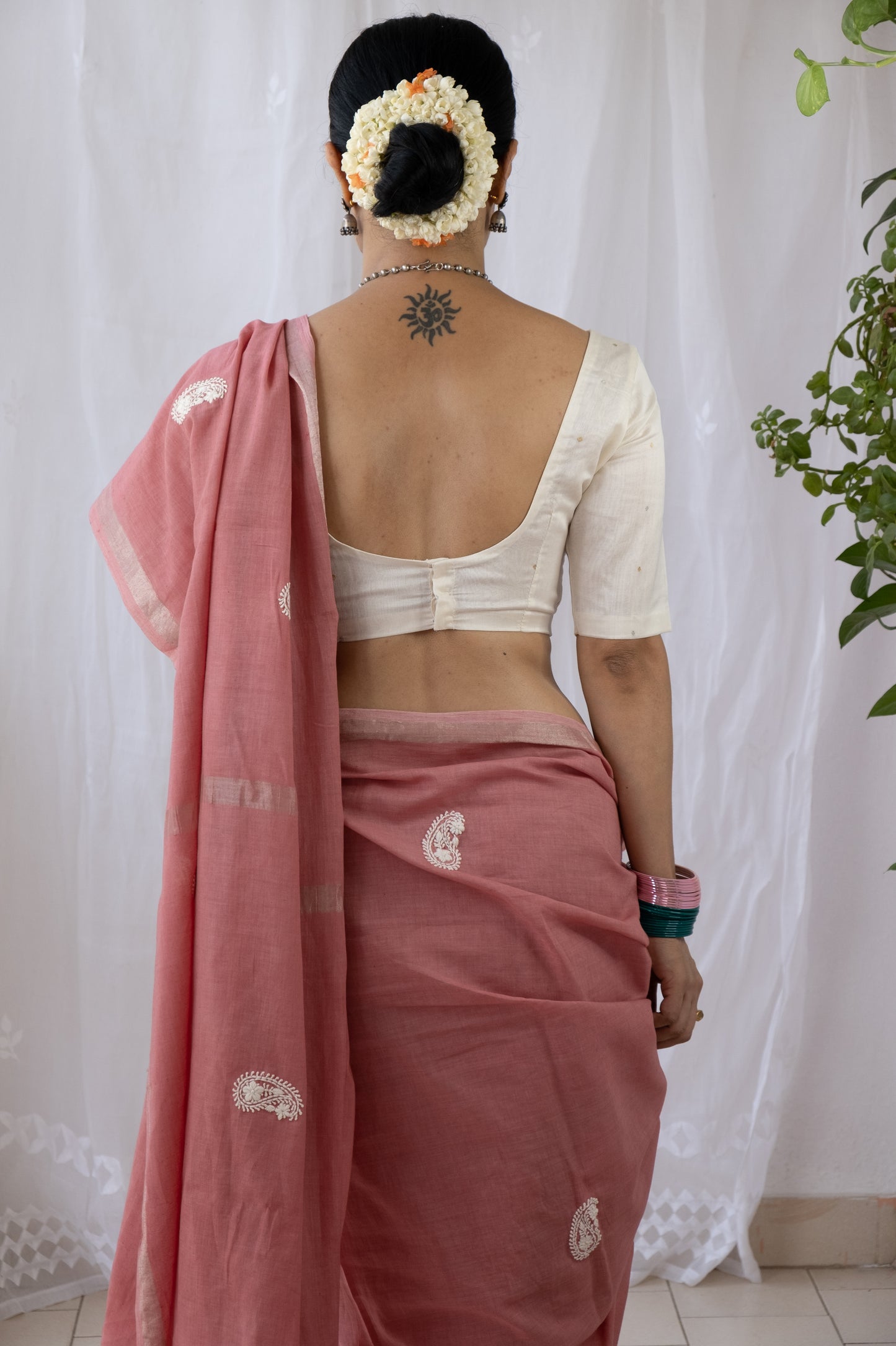 Handloom Cotton Sarees with Hand embroidered work