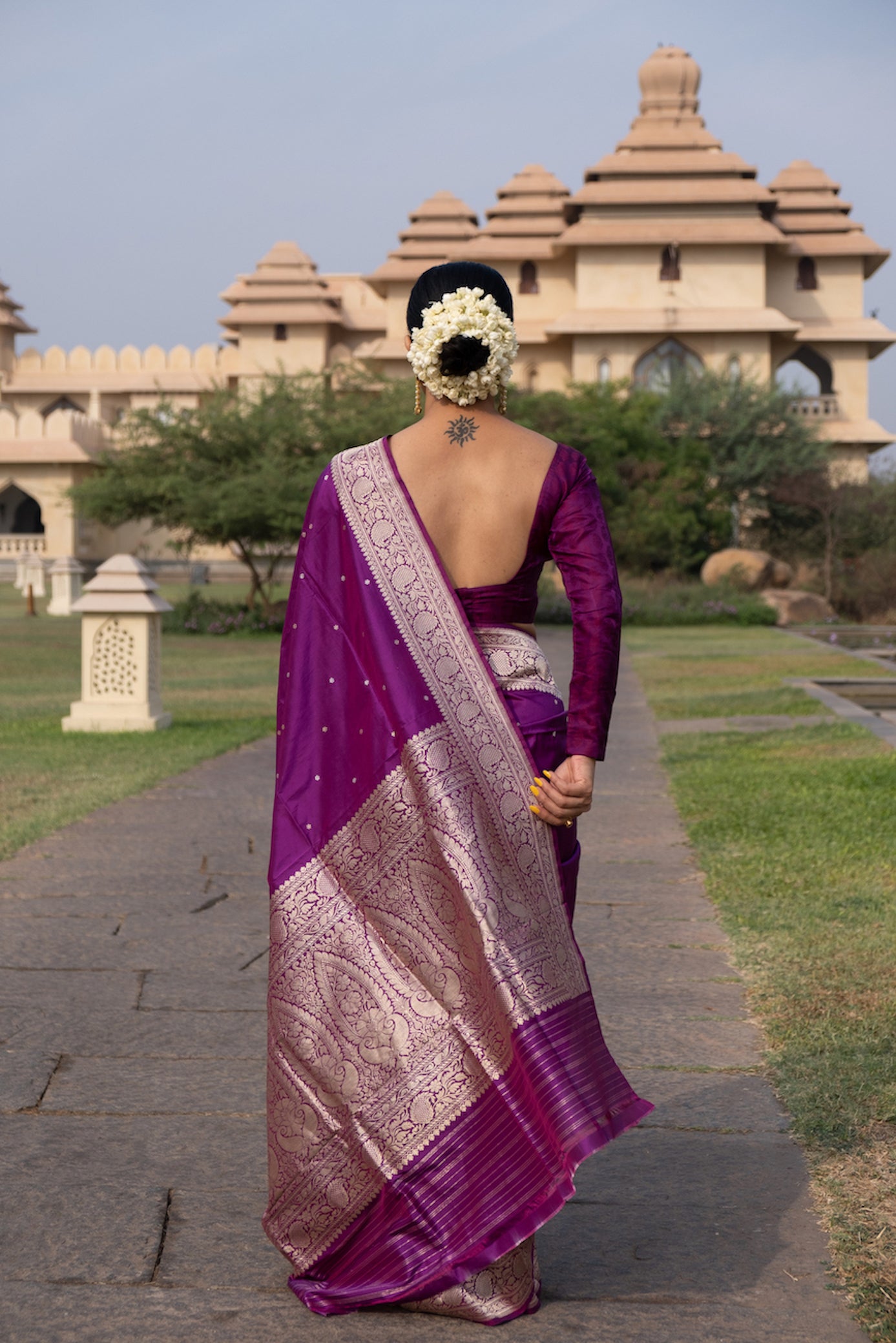 Jamuni Colour Handwoven Kadwa Katan Silk Banarasi Saree