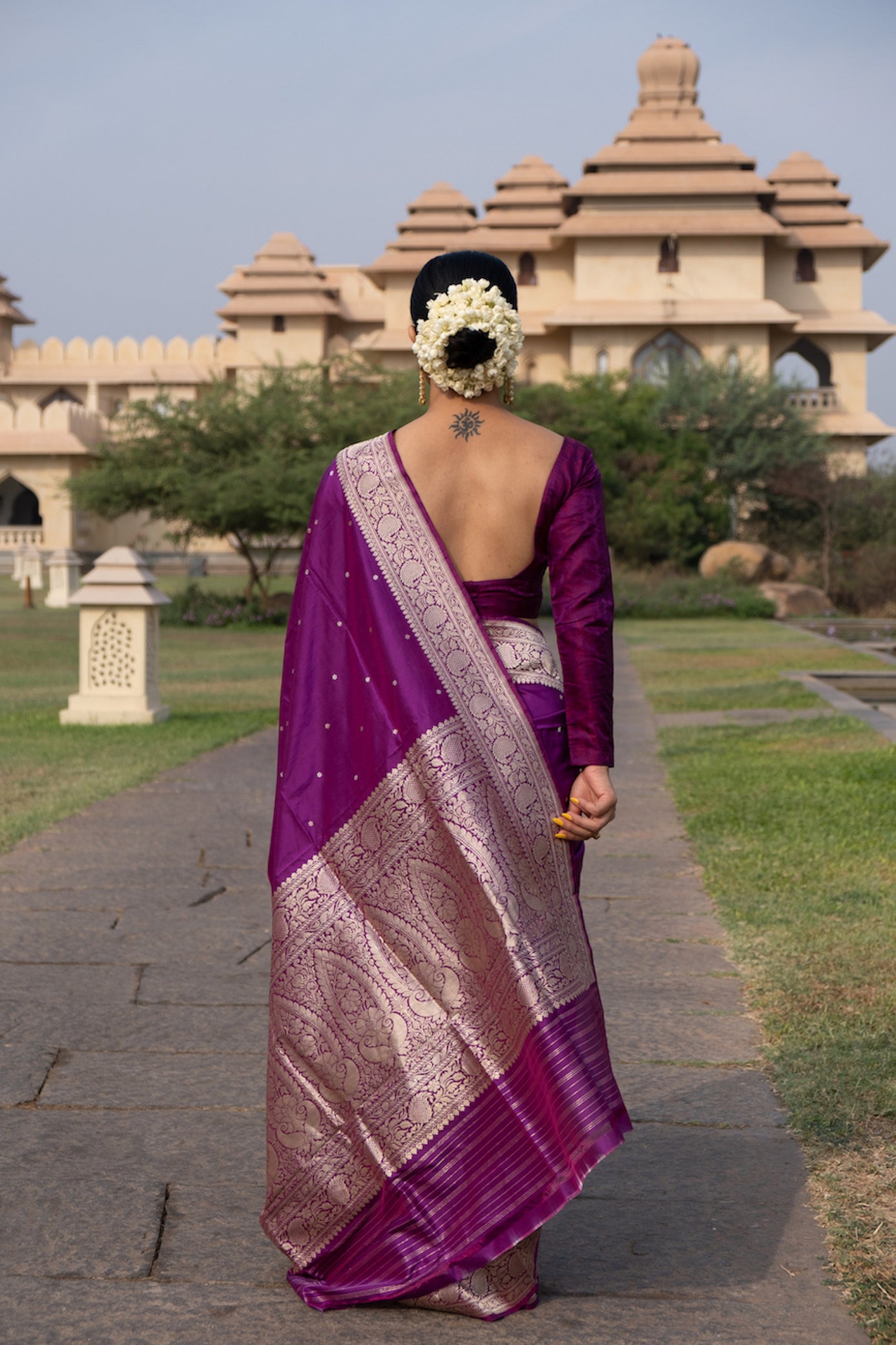Jamuni Colour Handwoven Kadwa Katan Silk Banarasi Saree