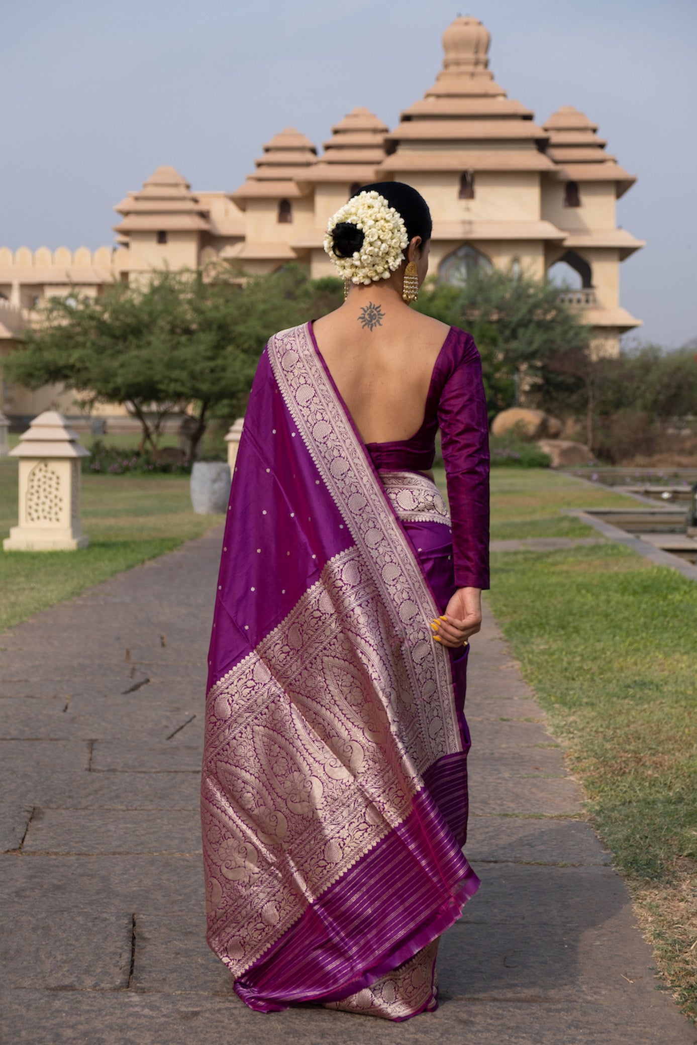 Jamuni Colour Handwoven Kadwa Katan Silk Banarasi Saree
