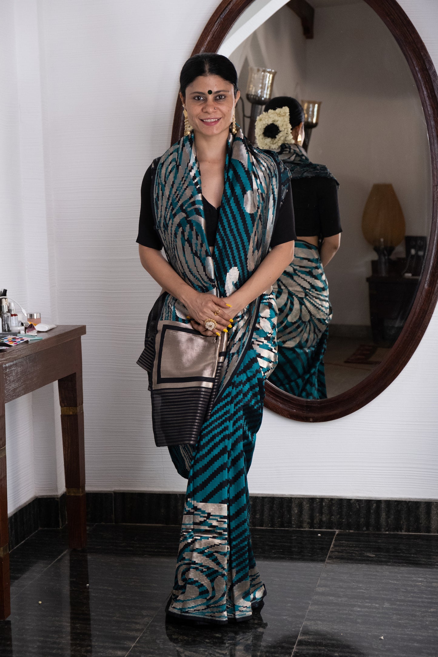 Bottle Green Colour Handloom Katan Silk Banarasi Designer Saree
