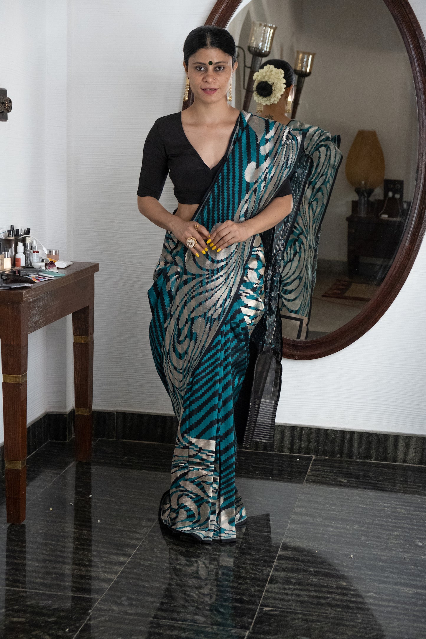 Bottle Green Colour Handloom Katan Silk Banarasi Designer Saree