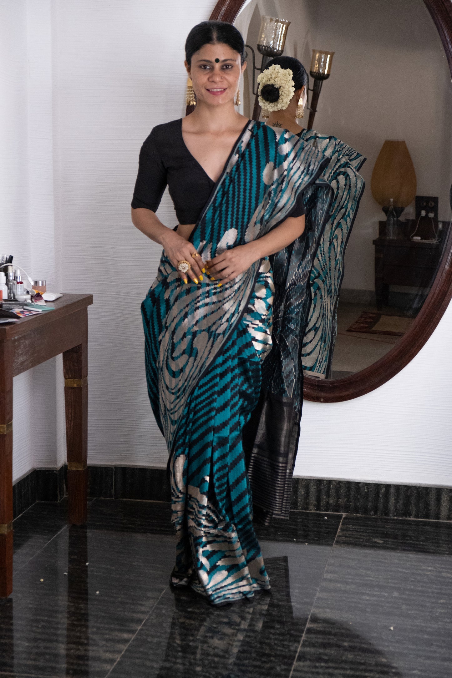 Bottle Green Colour Handloom Katan Silk Banarasi Designer Saree