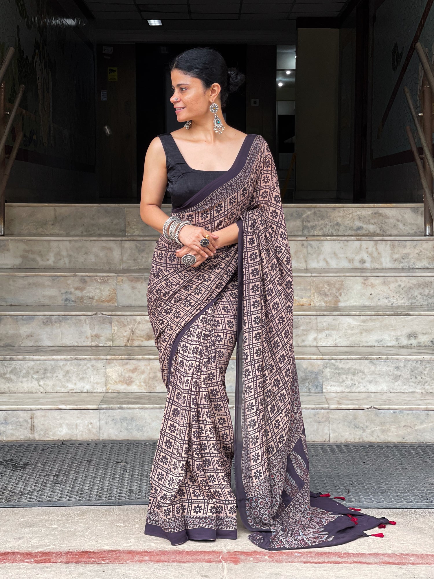 Bawari -Ajrakh Sarees