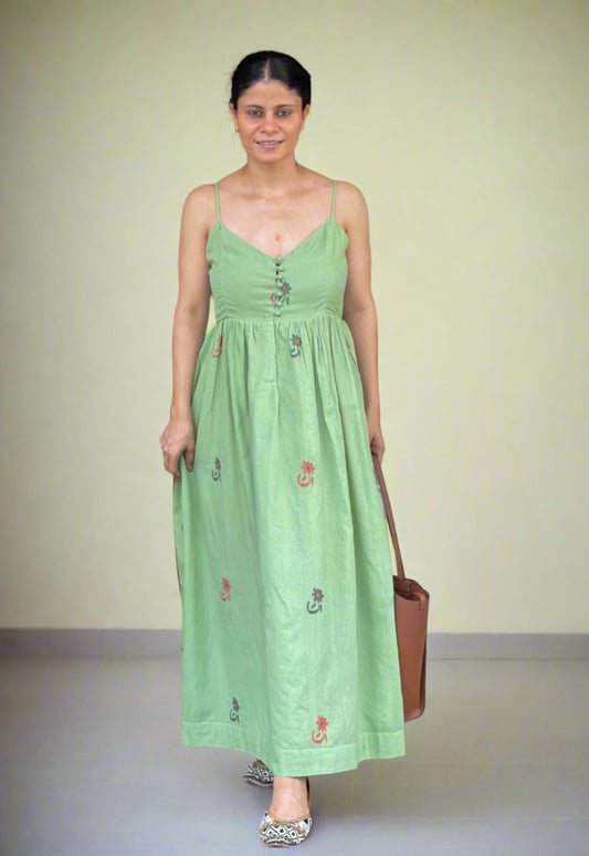 Handwoven Jamdani Muslin Dress