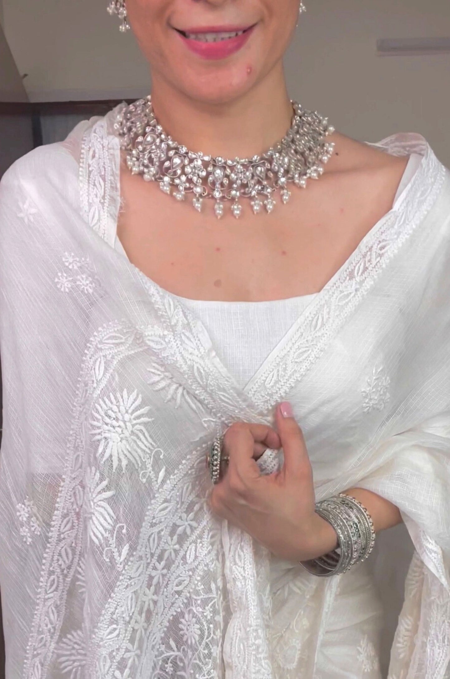 Handmade Pure silver neckpiece