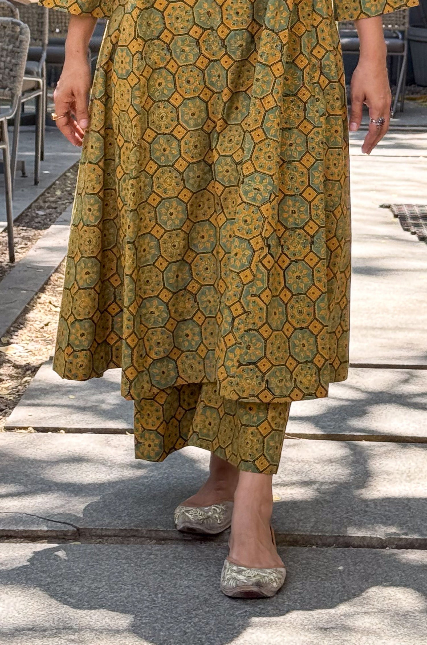 Cotton Handblock Printed Natural Dyed Ajrakh Pant