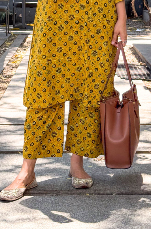 Cotton Handblock Printed Natural Dyed Ajrakh Pant