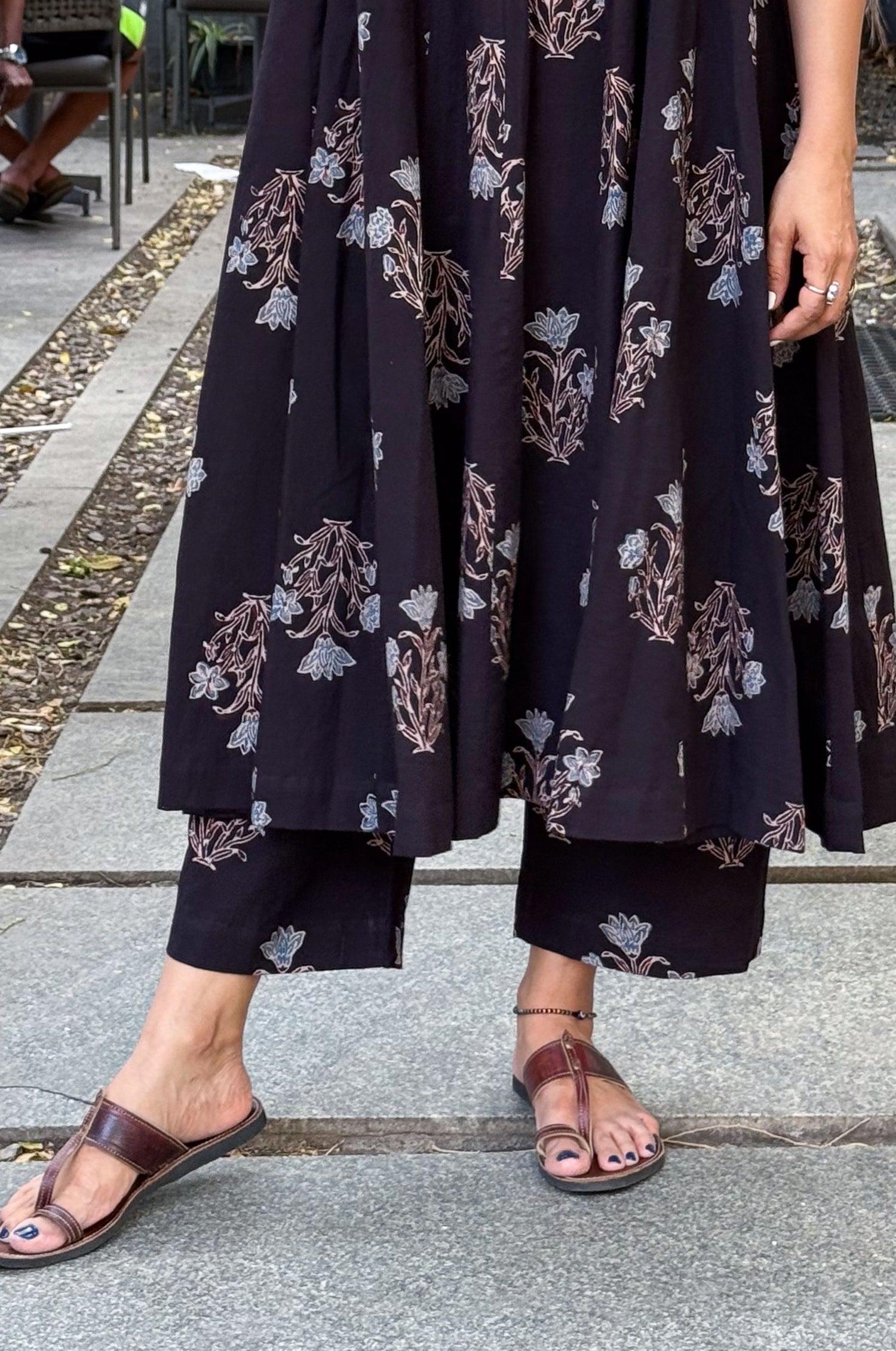 Cotton Handblock Printed Natural Dyed Ajrakh Pant.