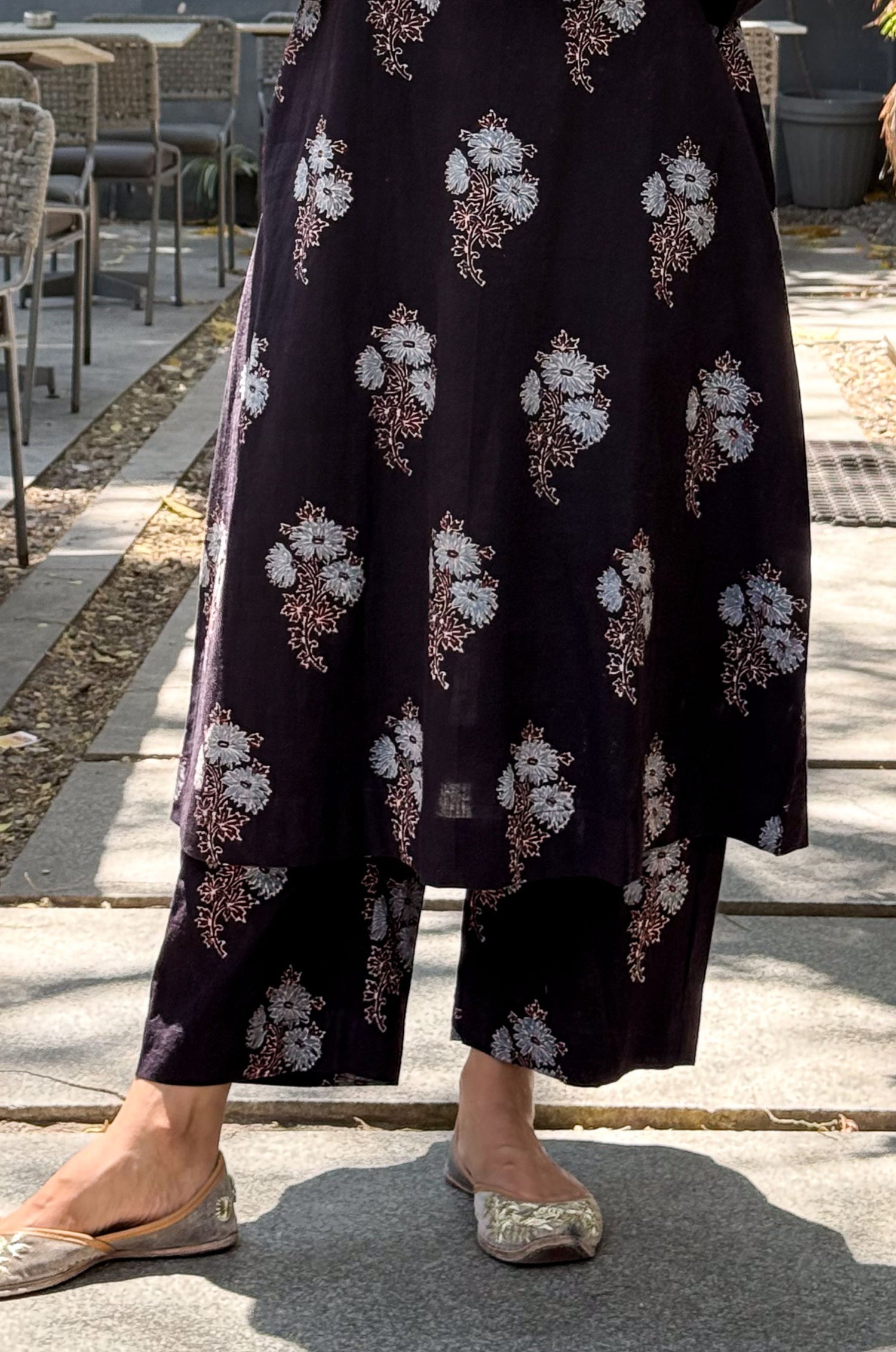 Cotton Handblock Printed Natural Dyed Ajrakh Pant