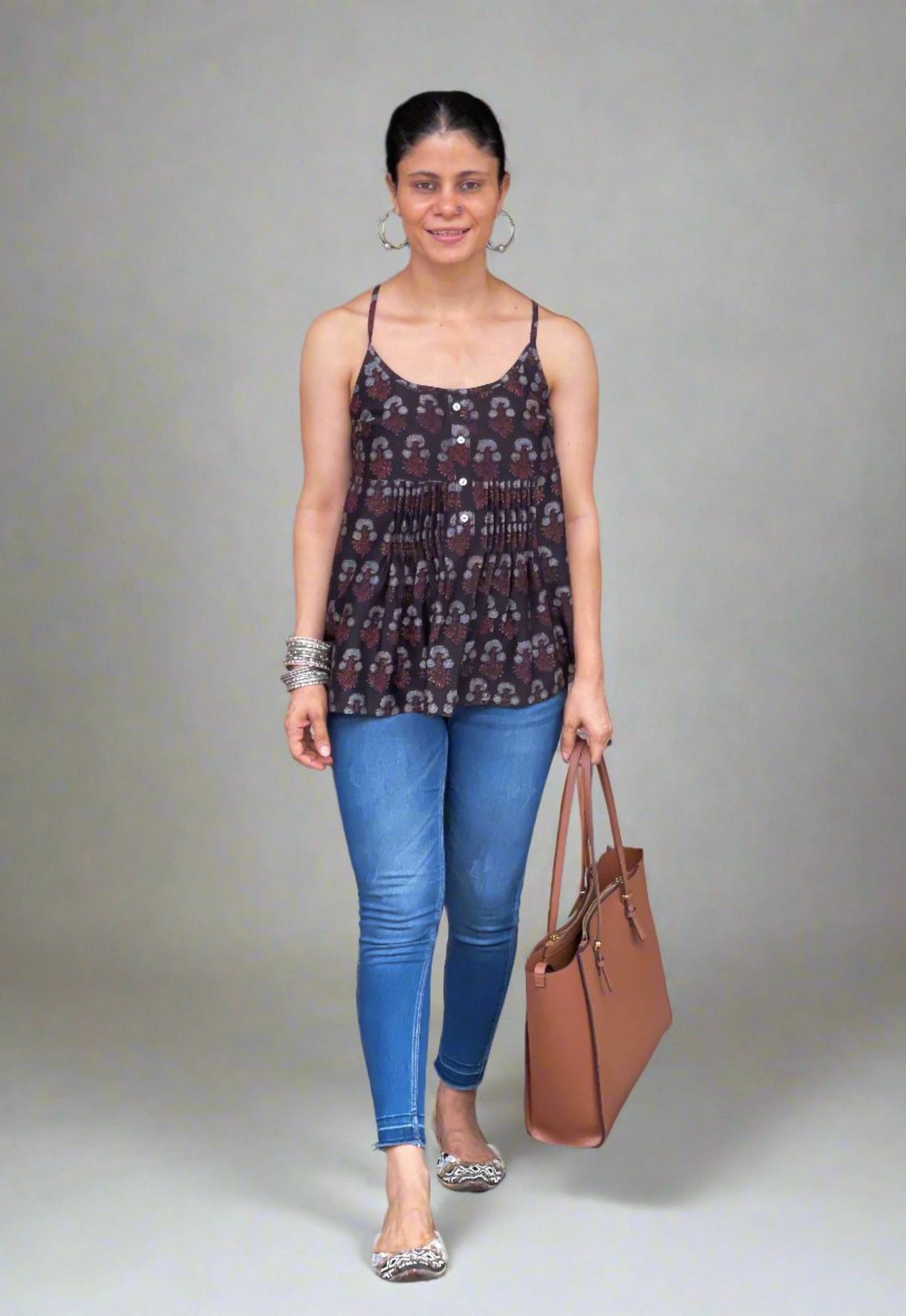 Handblock Printed Ajrakh Top