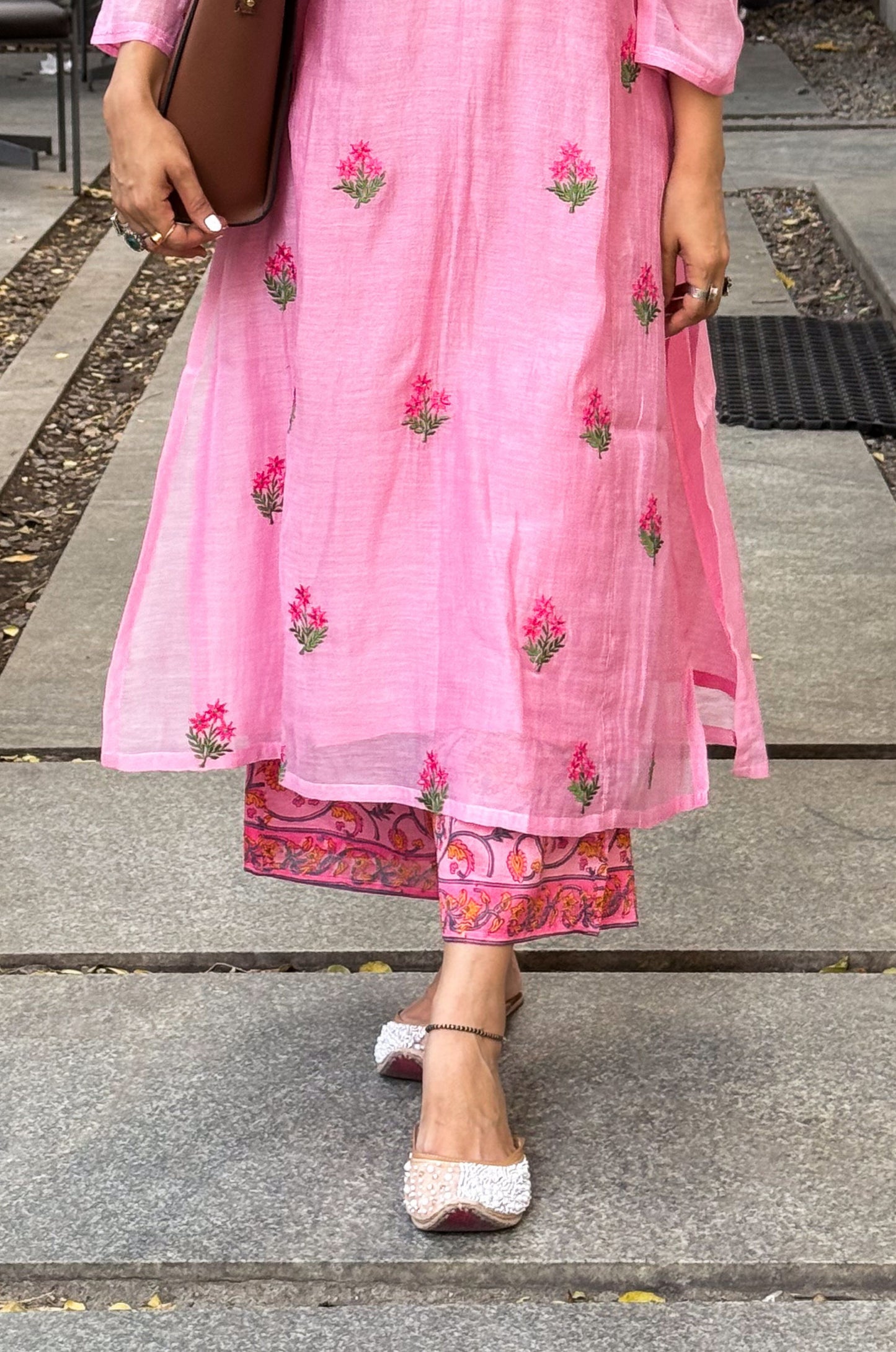 Block print Chanderi Silk pant