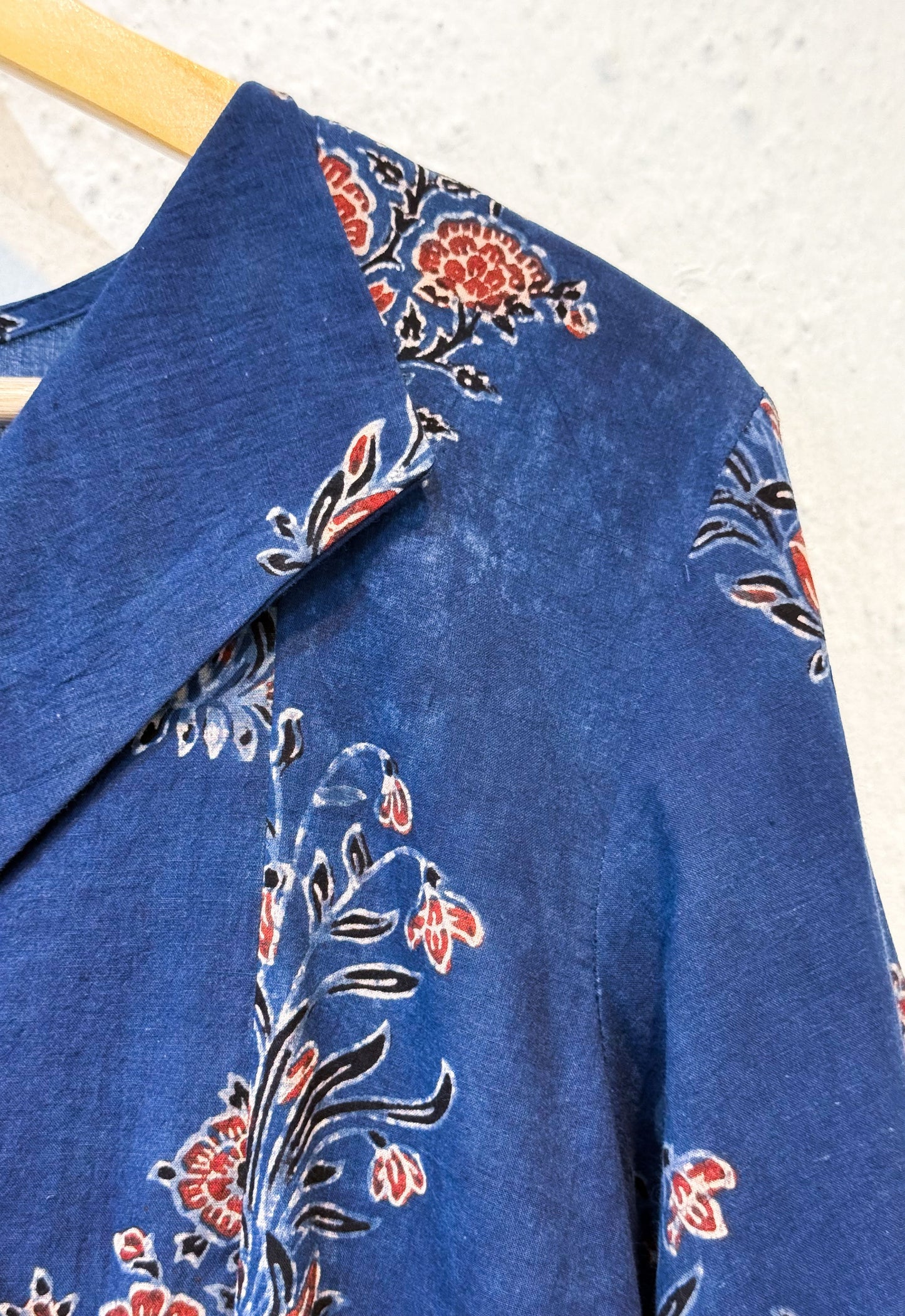 Handblock Printed Natural Dyed Ajrakh Cotton  Kurta