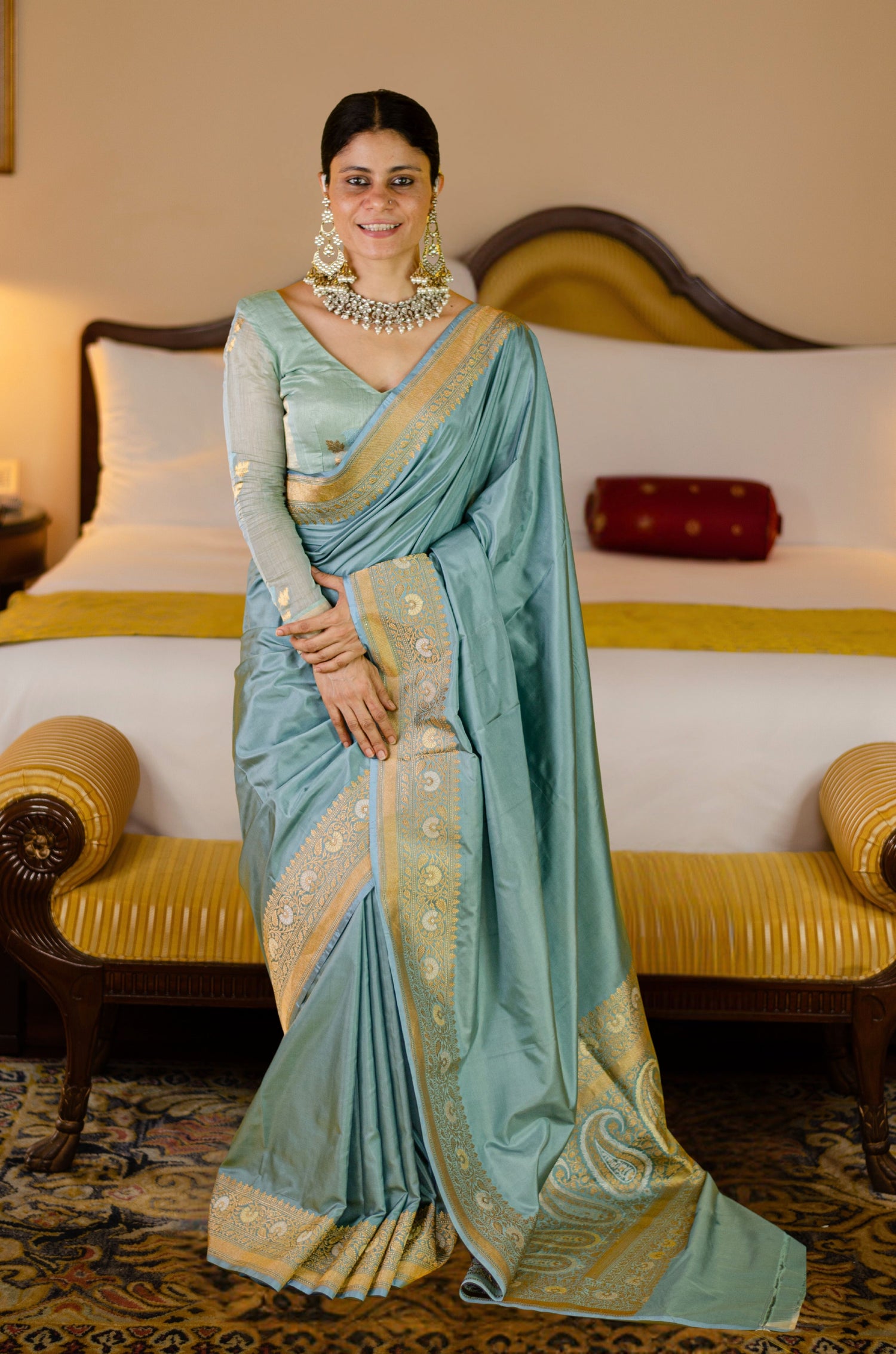 Handloom Kadwa Katan Banarasi Silk Saree