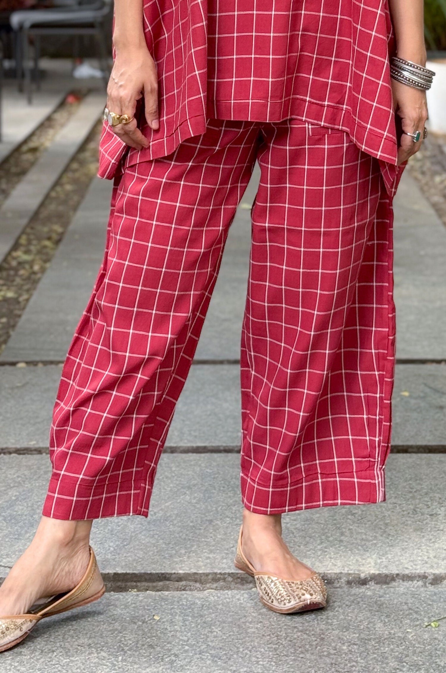 Handloom Checked Cotton Pant