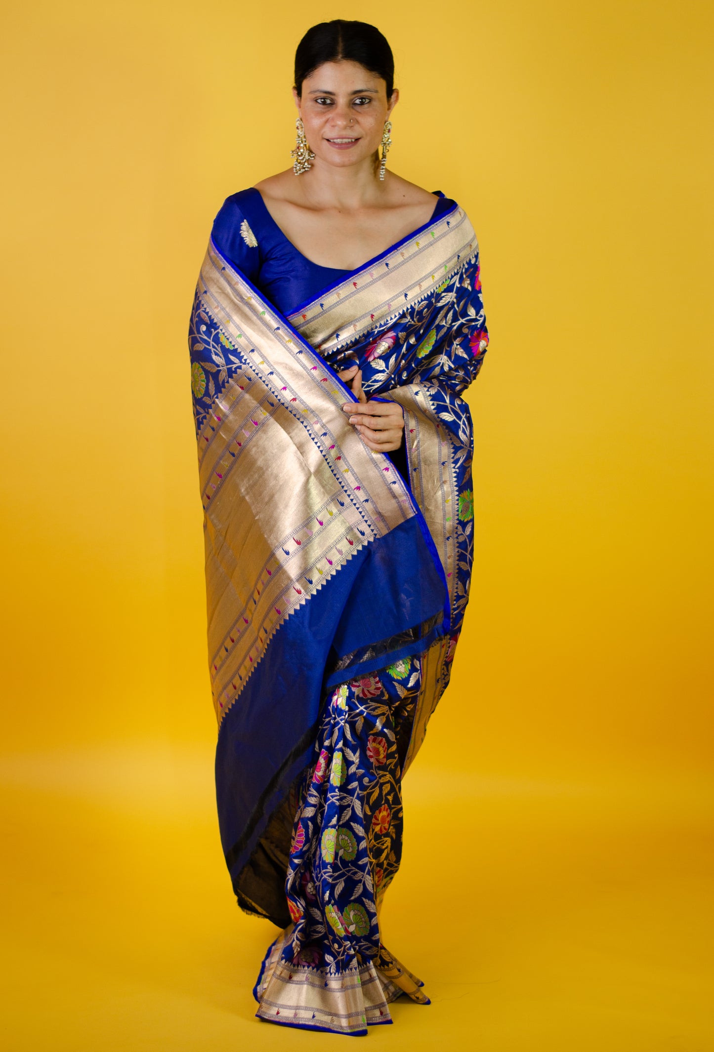 Handloom Kadwa Katan Banarasi Silk Saree