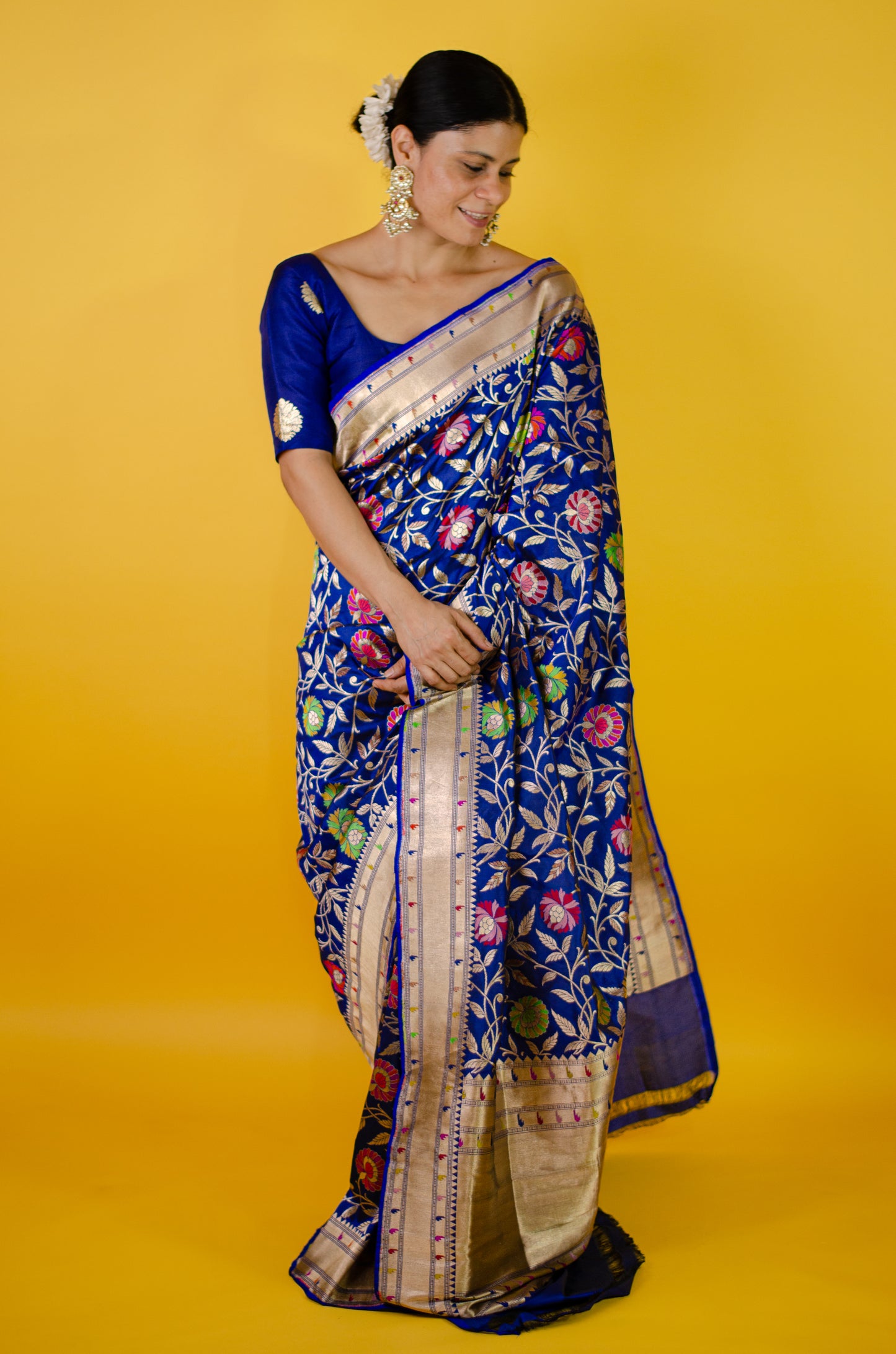 Handloom Kadwa Katan Banarasi Silk Saree