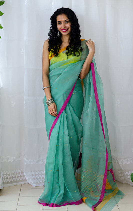 Handloom Chanderi Resham Silk Saree