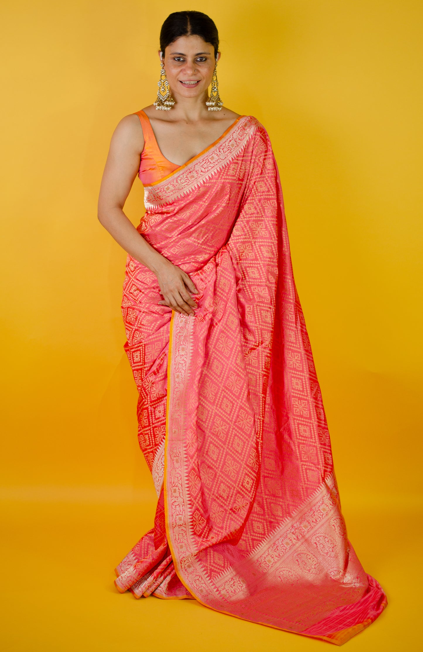 Handloom Kadwa Katan Banarasi Silk Saree