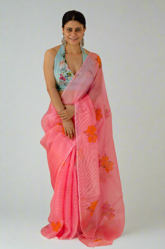 Hand Painted  Kota Silk Saree.