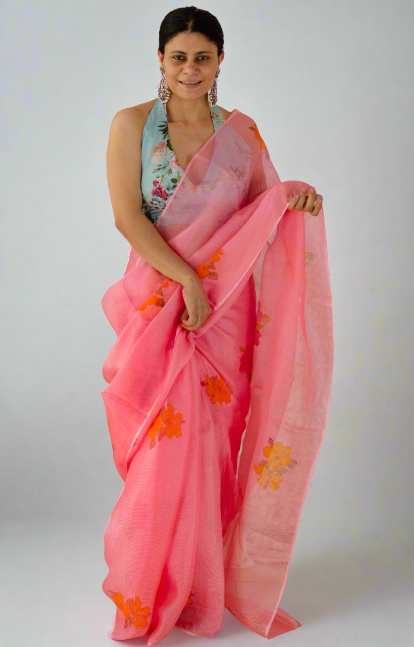 Hand Painted  Kota Silk Saree.