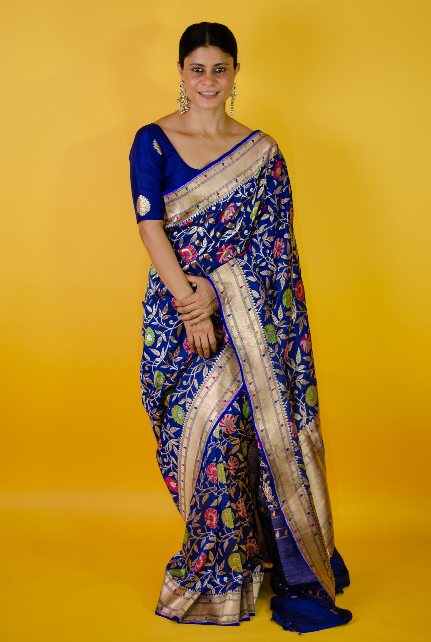 Handloom Kadwa Katan Banarasi Silk Saree