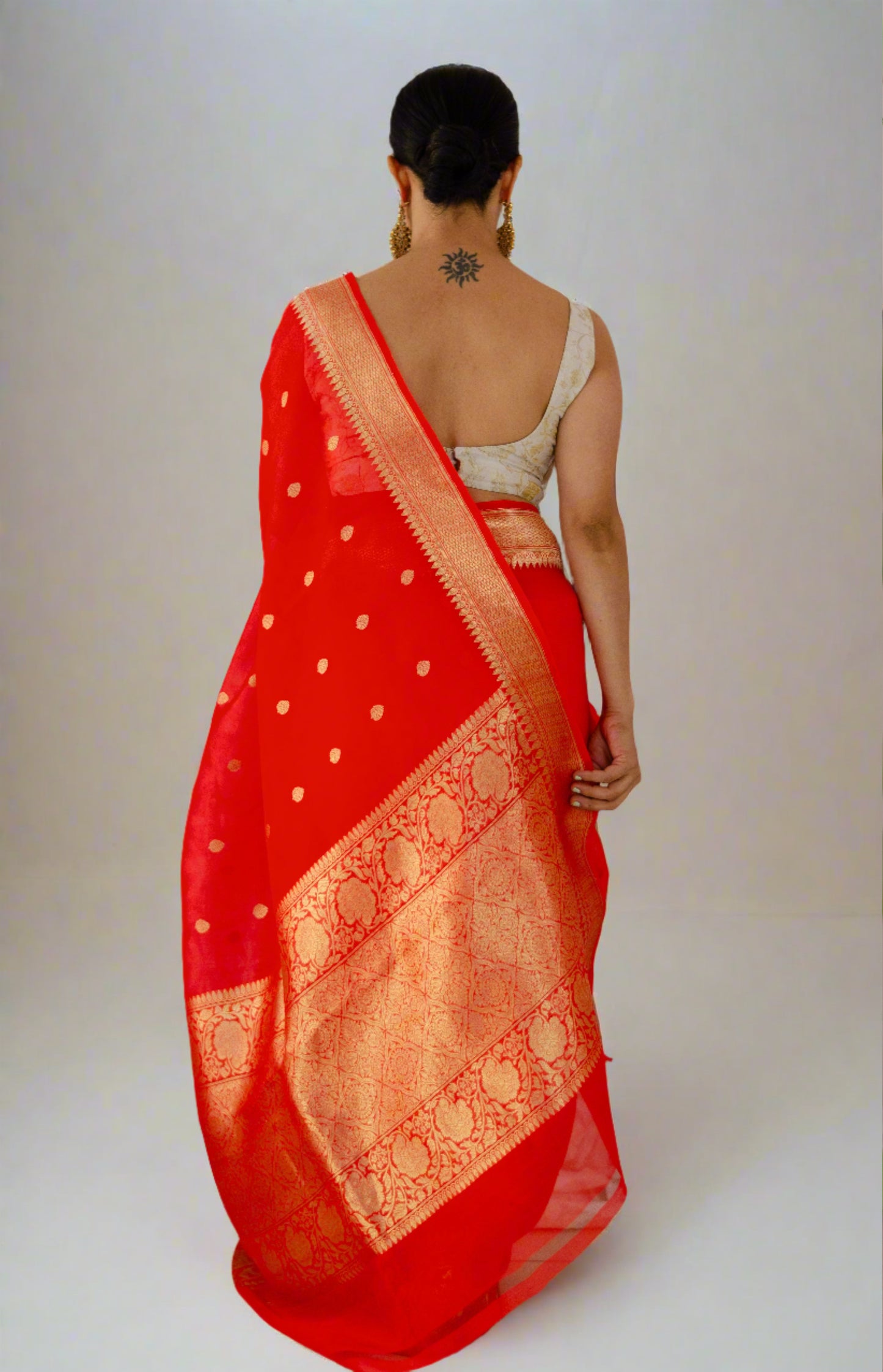 Handloom Kora Kadwa Banarasi Silk Saree