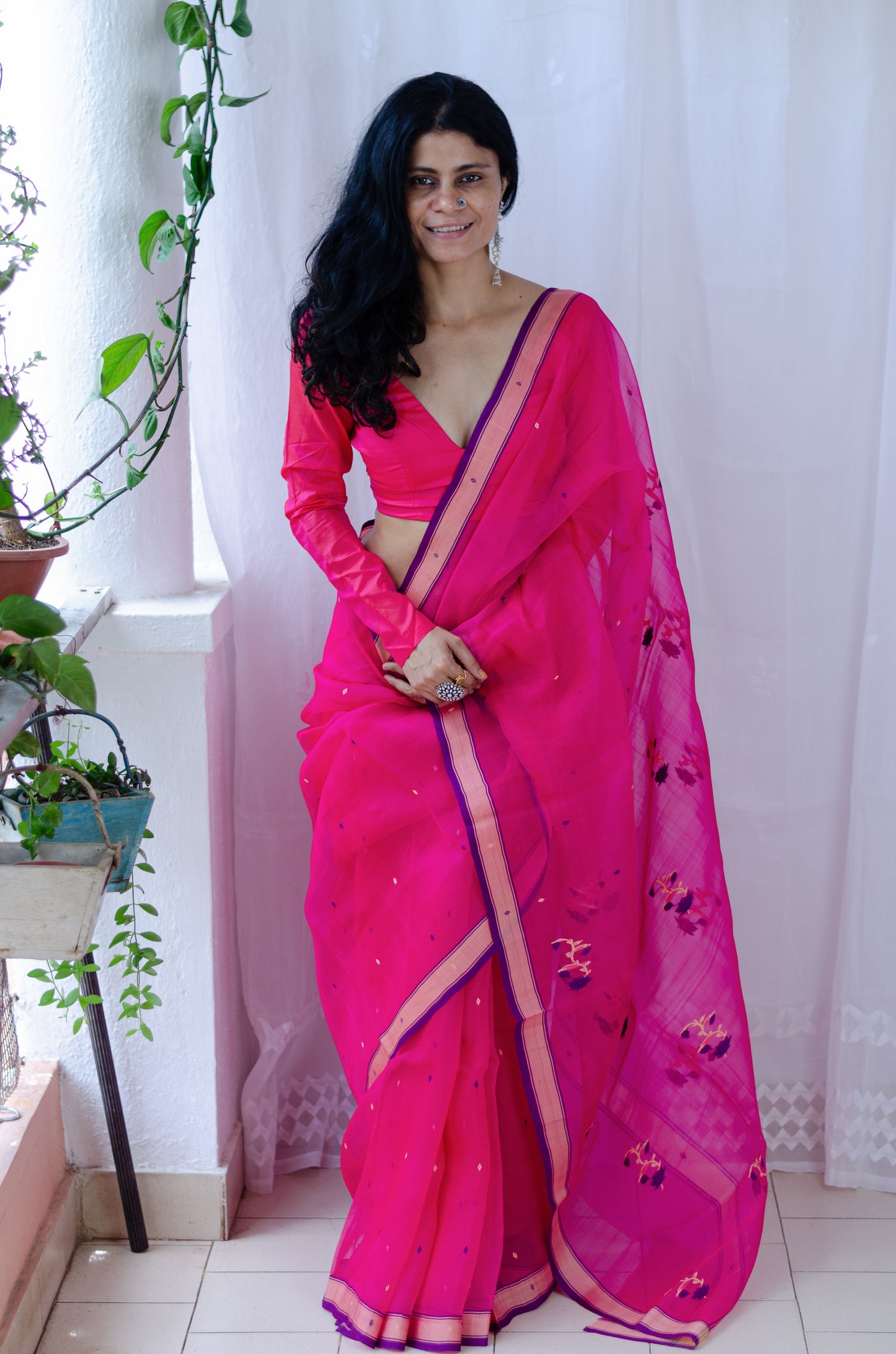 Handloom Chanderi Resham Silk Saree