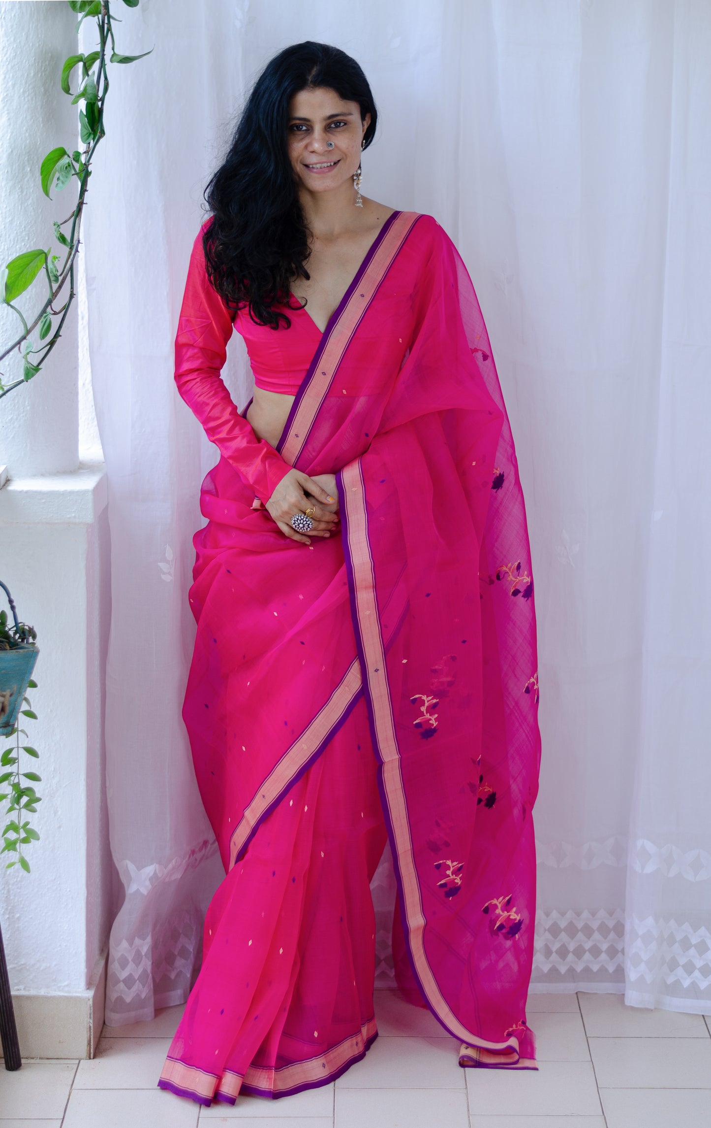 Handloom Chanderi Resham Silk Saree