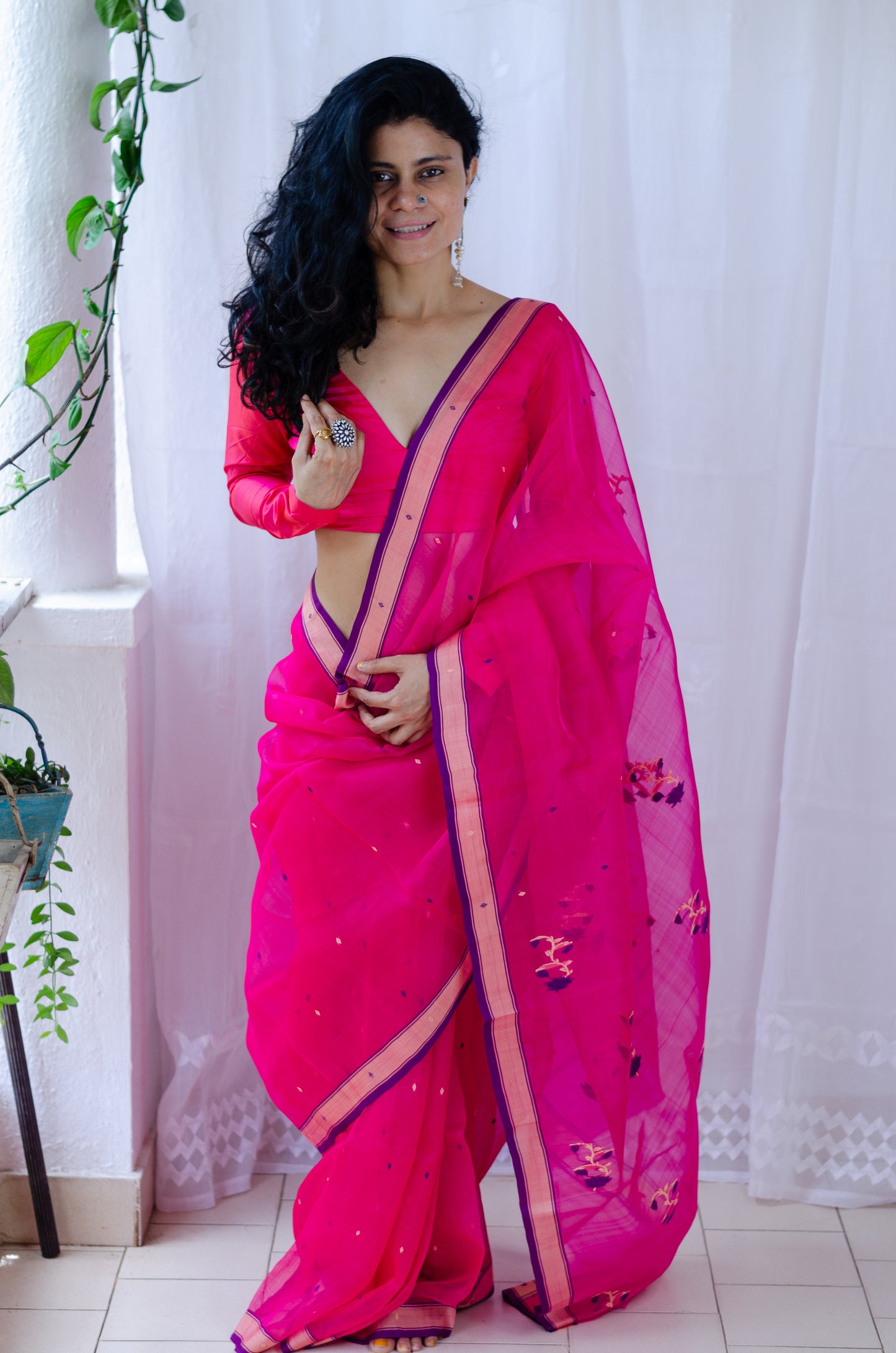 Handloom Chanderi Resham Silk Saree