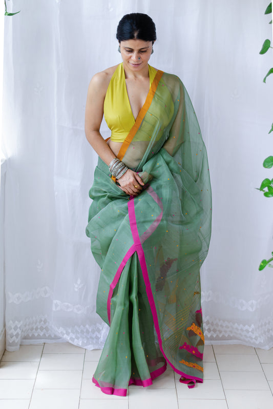 Handloom Chanderi Resham Silk Saree