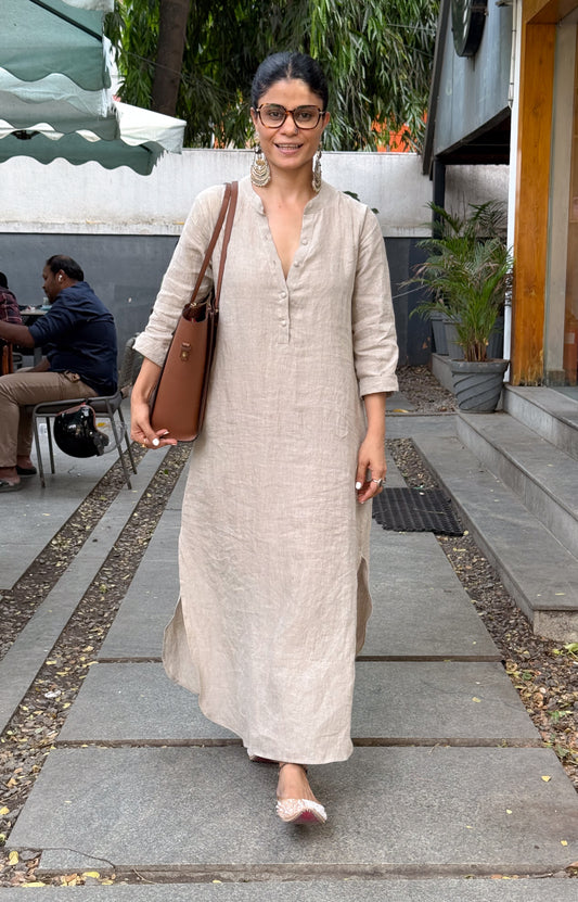 Handloom Linen By Linen Dress