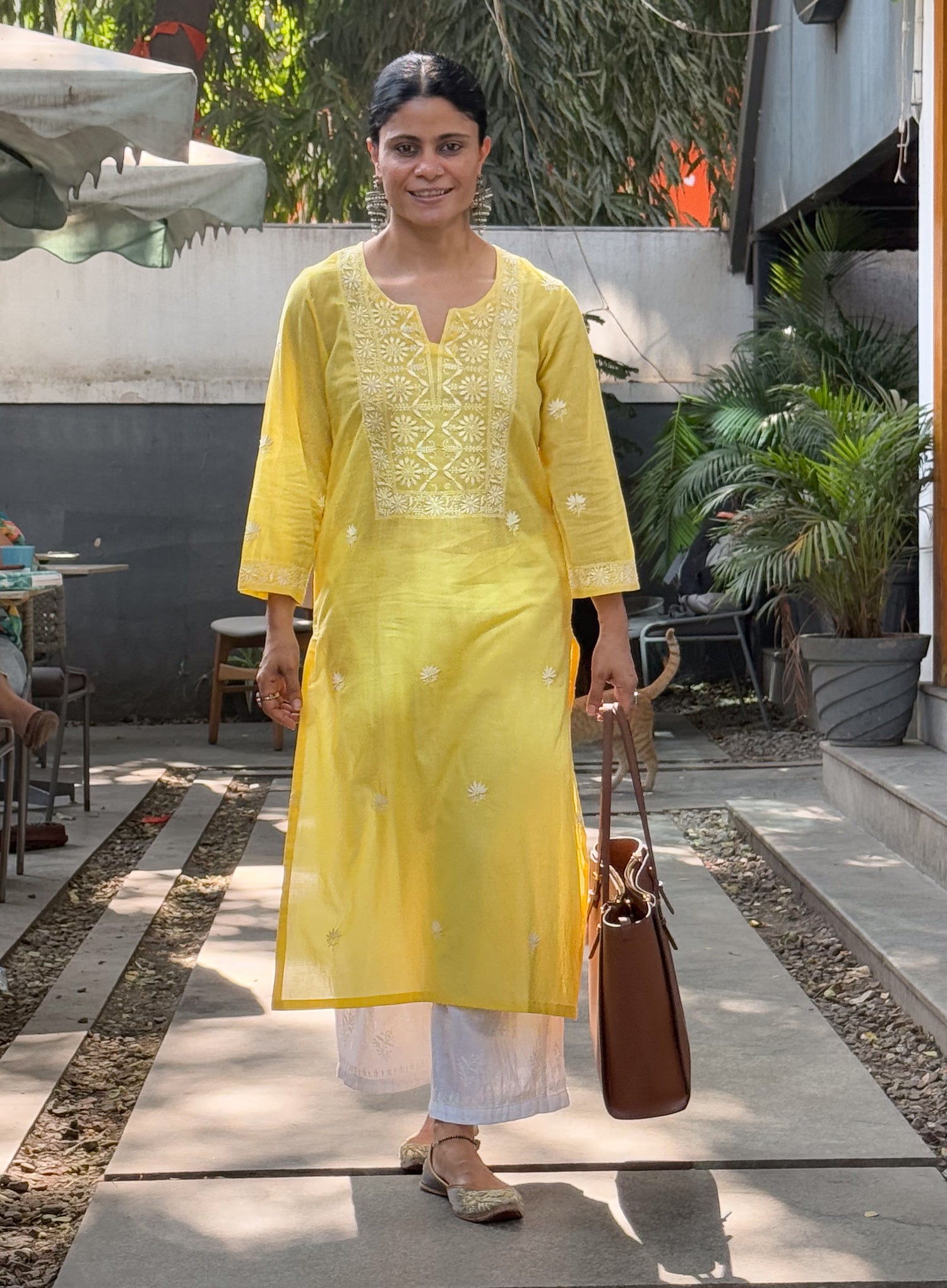 Handloom And Handembroidered Chikankari Cotton Kurta
