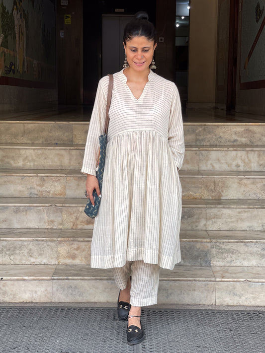 Natural Dyed Handwoven kala cotton Co-ord set