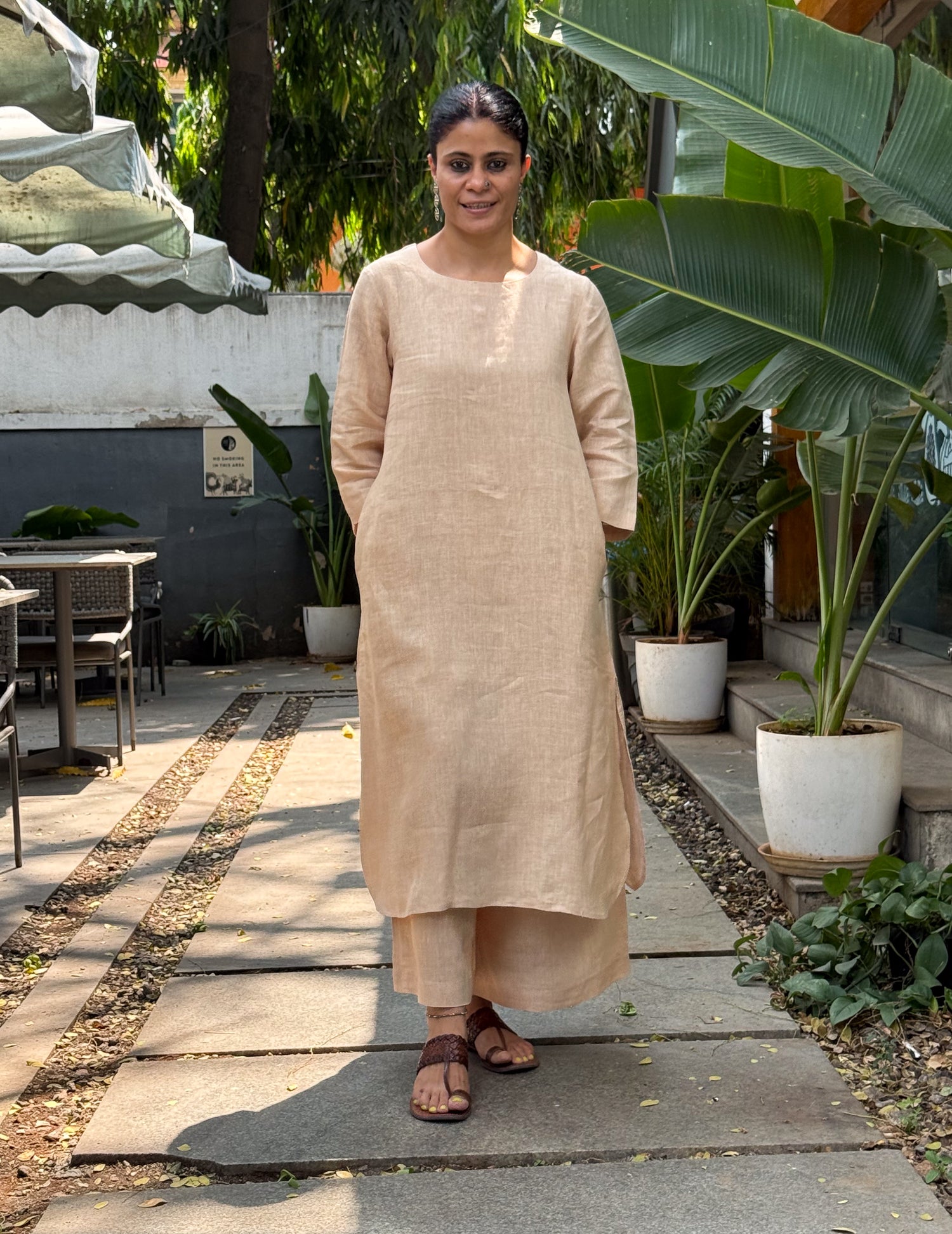 Handloom Pure  Linen By Linen  Co-ord Set.