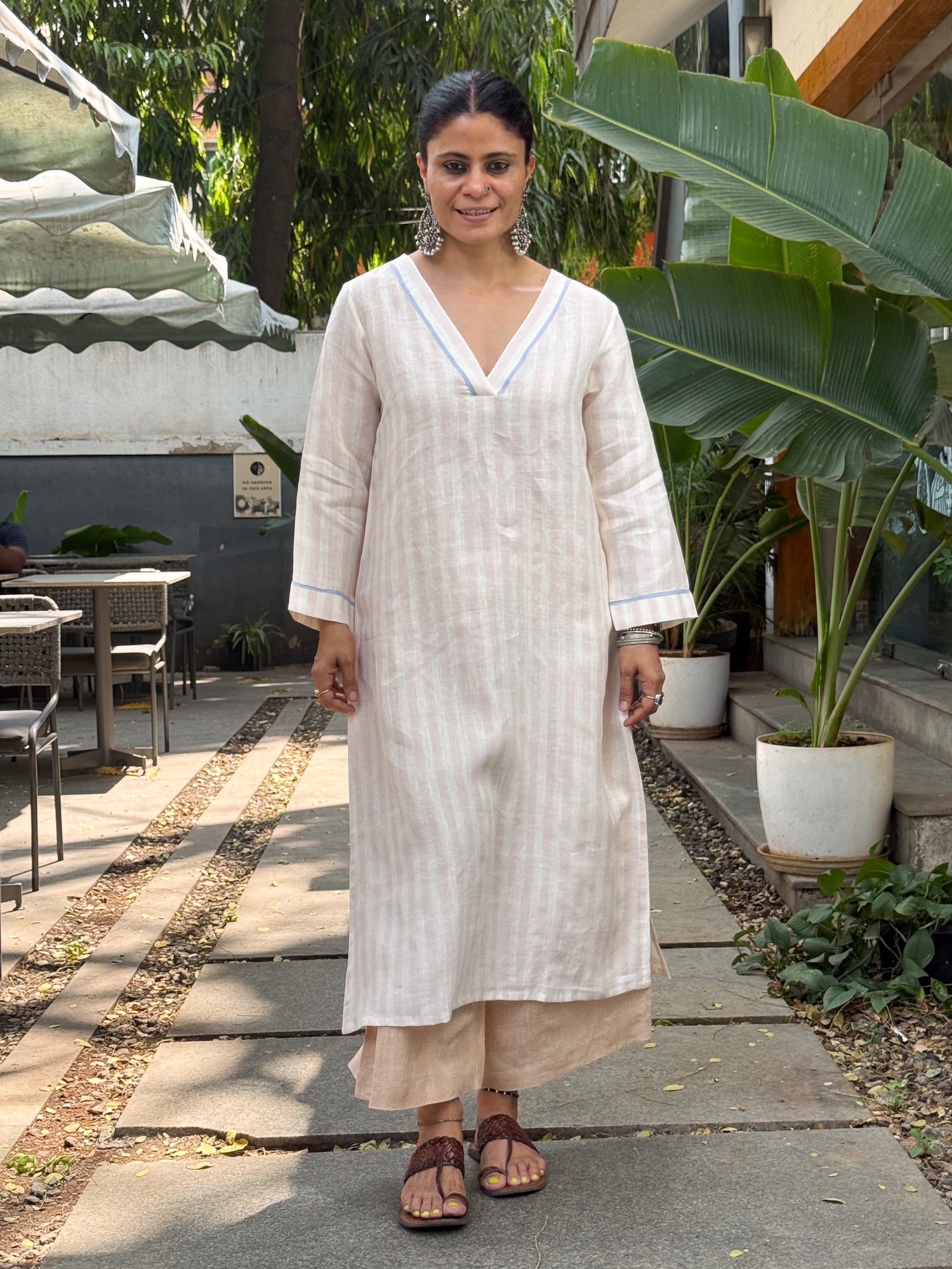 Handloom Linen By Linen  Kurta