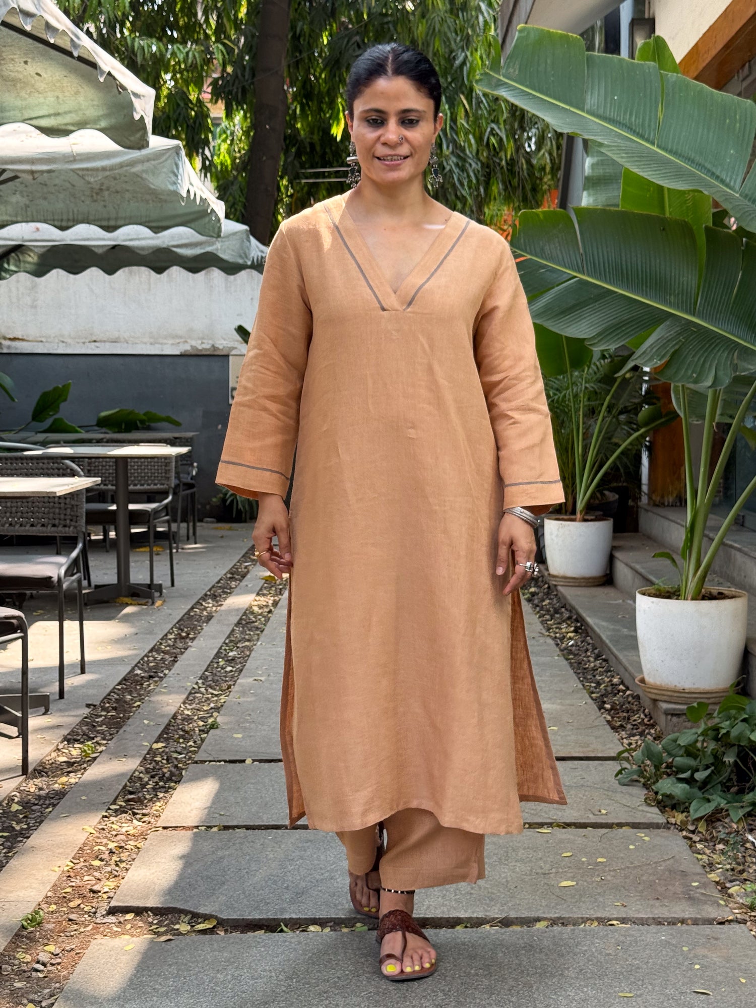 Handloom Linen By Linen  Co-ord Set.