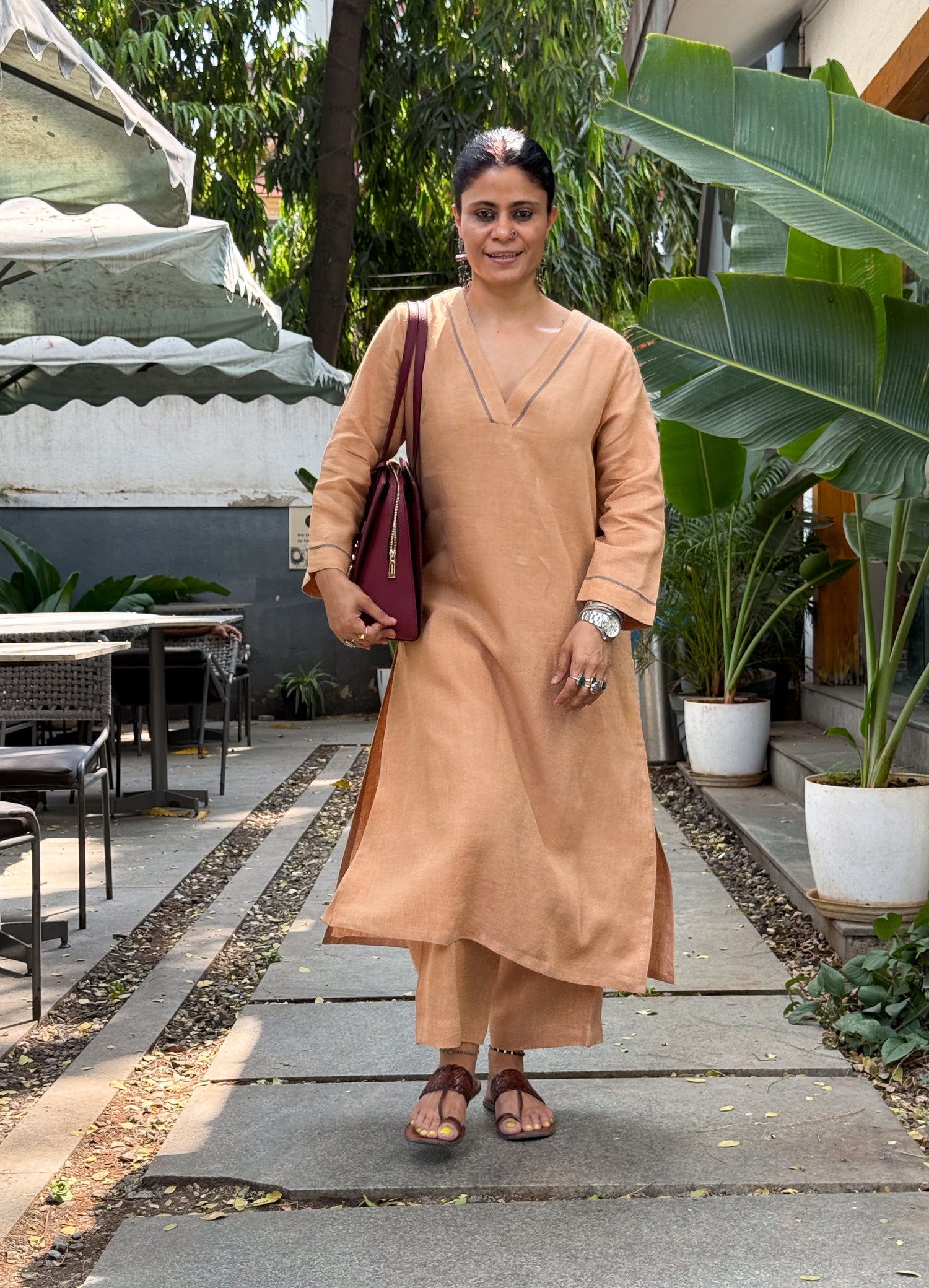 Handloom Linen By Linen  Co-ord Set.