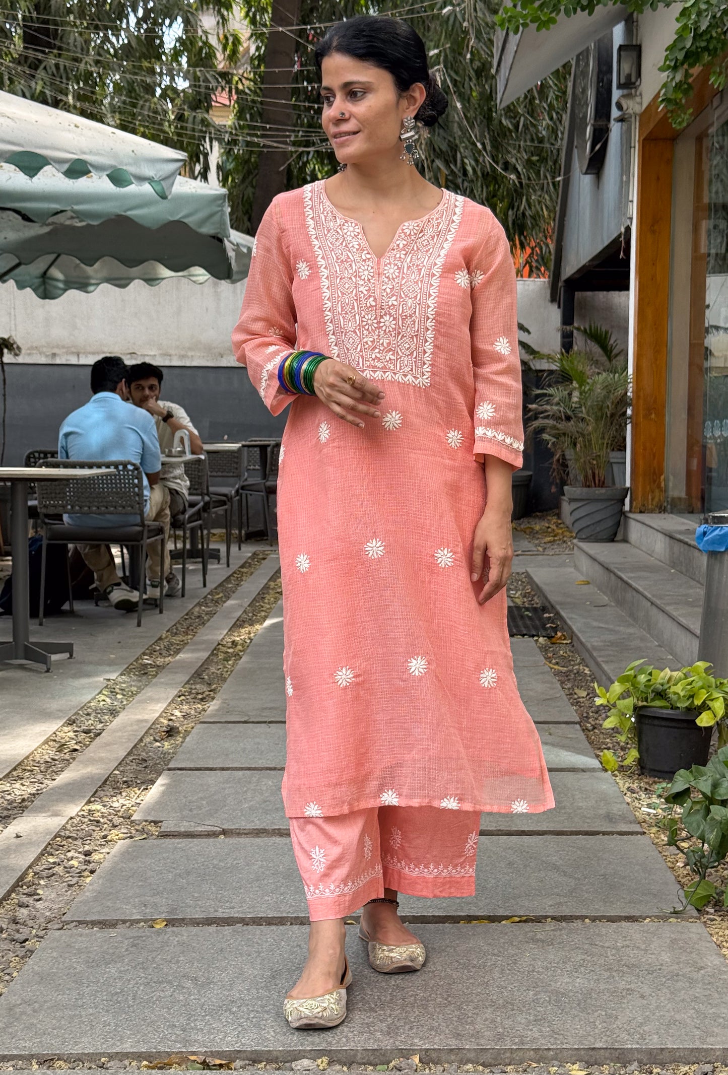 Handloom And Handembroidered Chikankari Cotton Pant