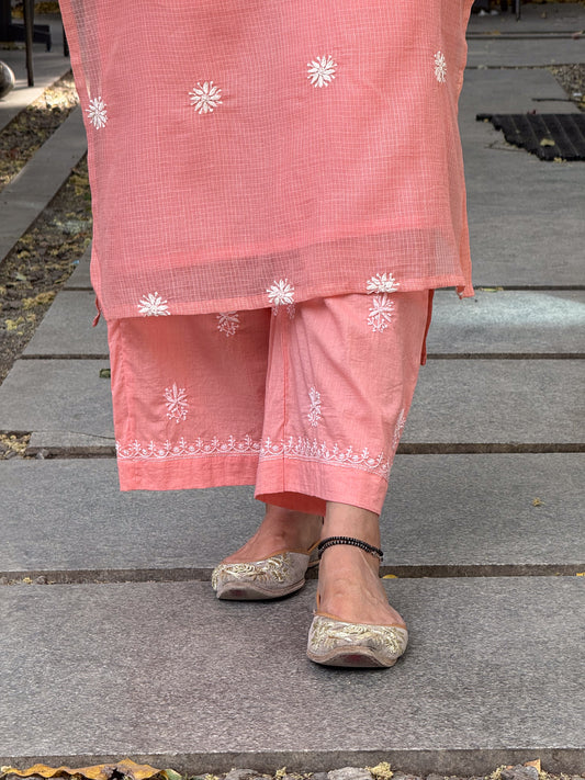 Handloom And Handembroidered Chikankari Cotton Pant