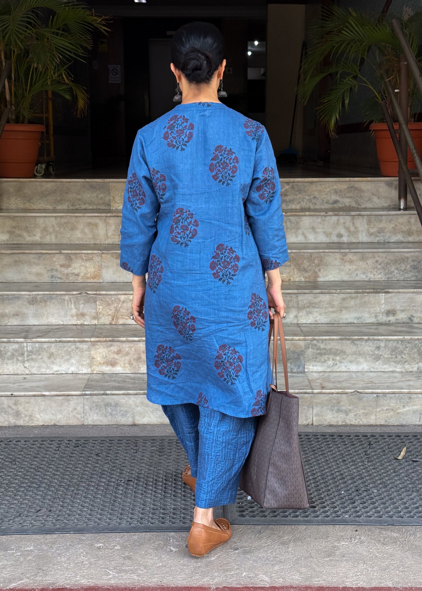 Handloom Linen By Linen Handblock Printed Kurta