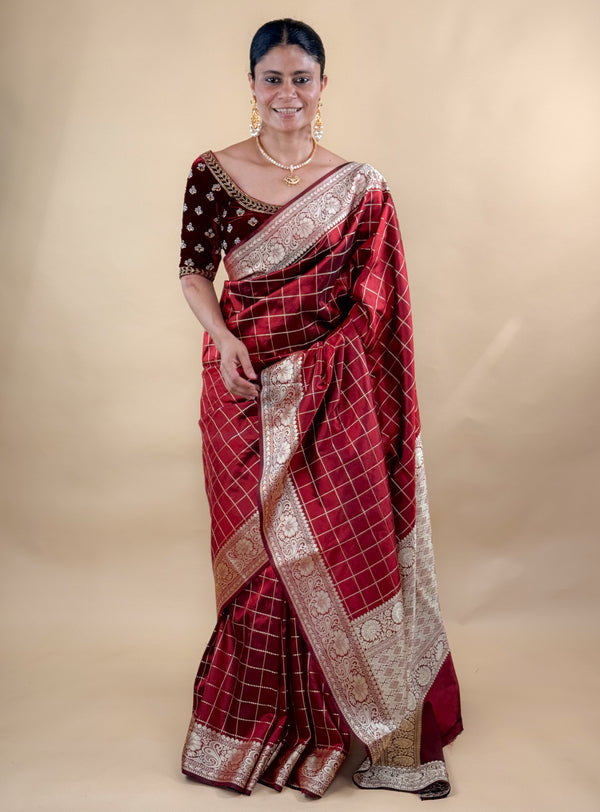 Handloom & Handwoven Kadwa Katan Silk Banarasi Saree