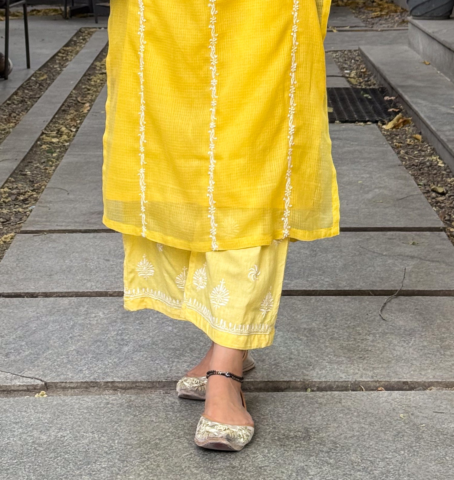 Handloom And Handembroidered Chikankari Cotton Pant