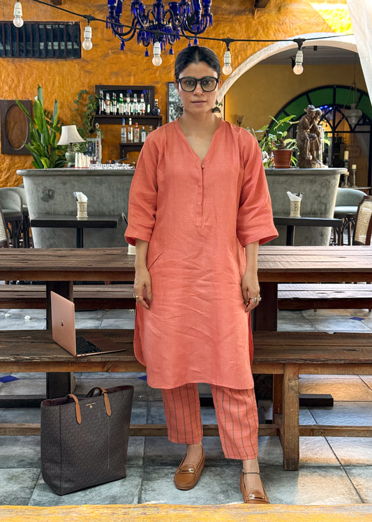 Handloom Linen By Linen Kurta