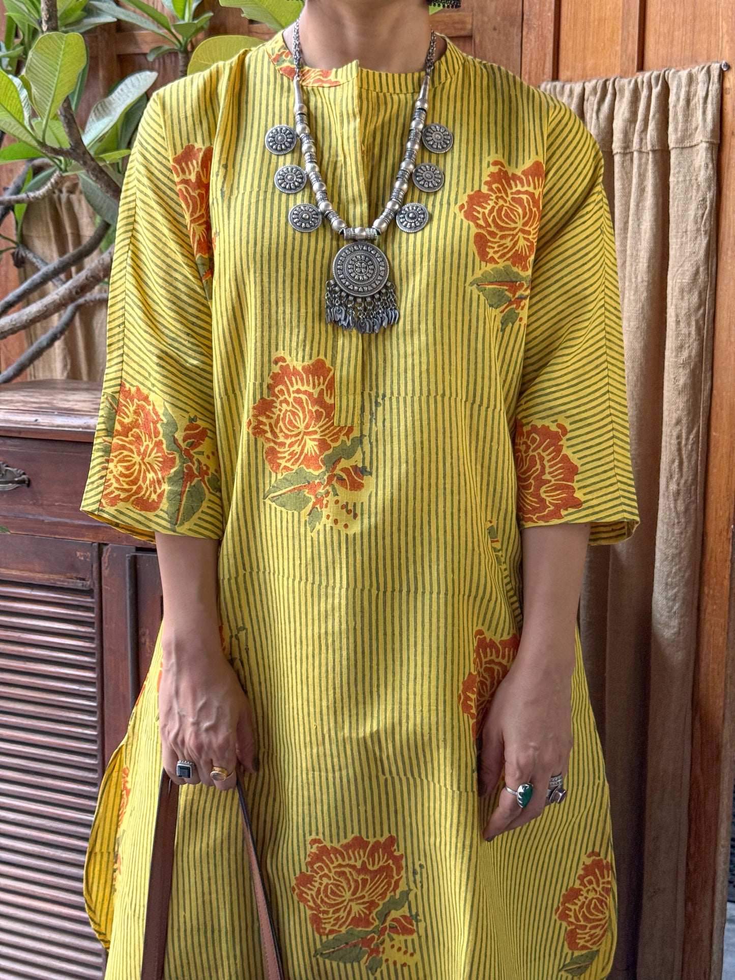 Handloom Linen By Linen Handblock Printed Kurta