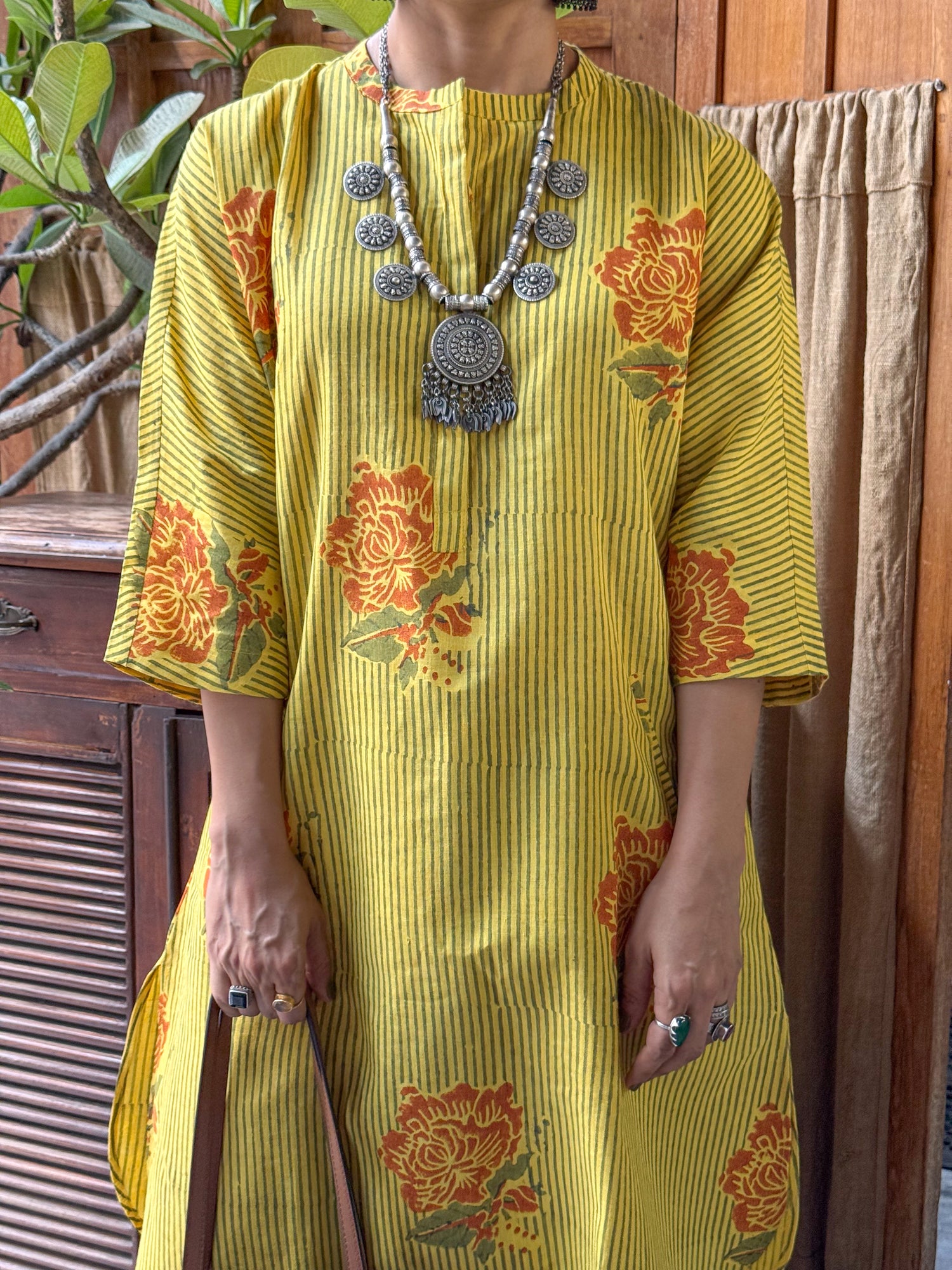 Handloom Linen By Linen Handnblock Printed Co-ord Set.