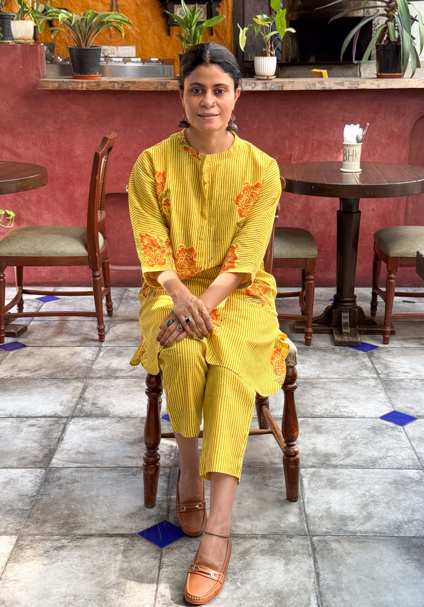 Handloom Linen By Linen Handblock Printed Kurta