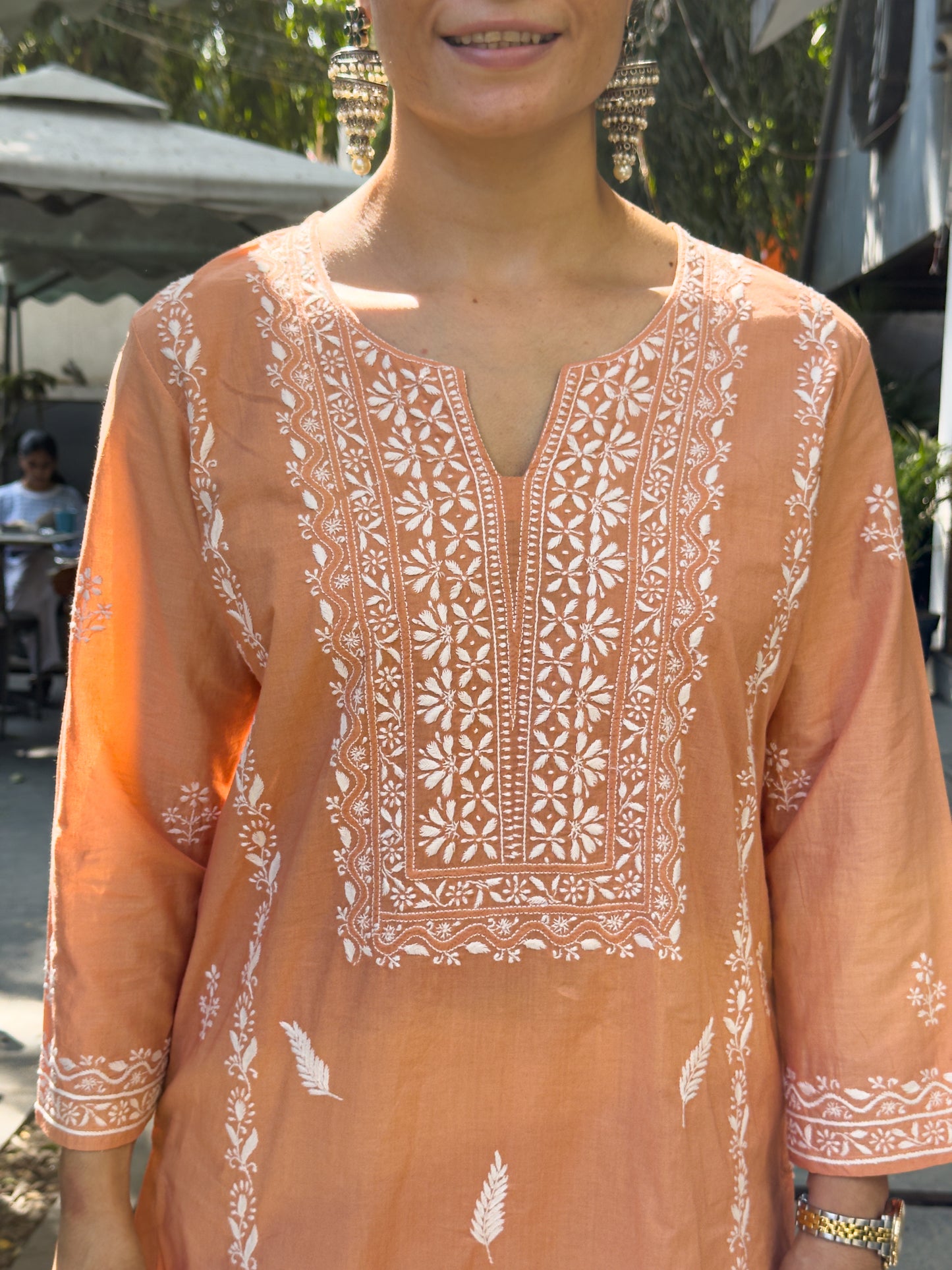 Handloom And Handembroidered Chikankari Cotton Kurta