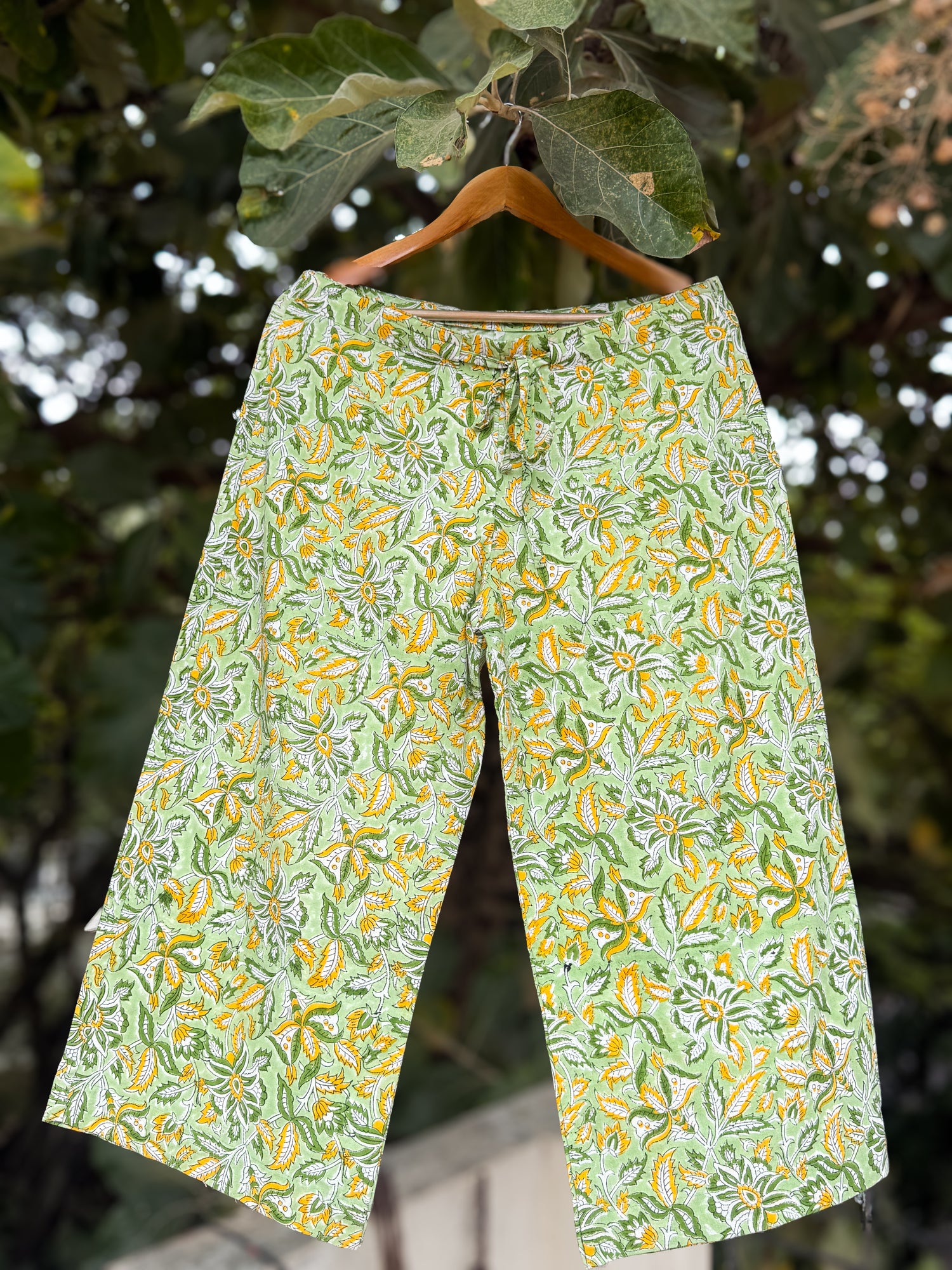 Handblock Printed Handloom Cotton Pant.