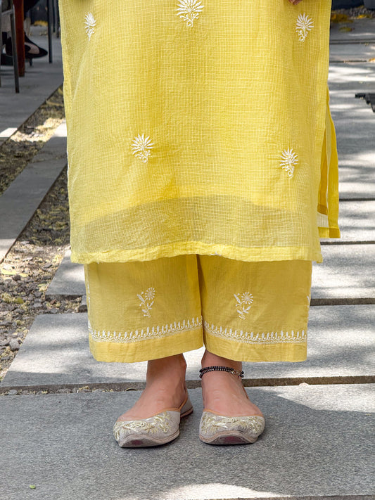 Handloom And Handembroidered Chikankari Cotton Pant